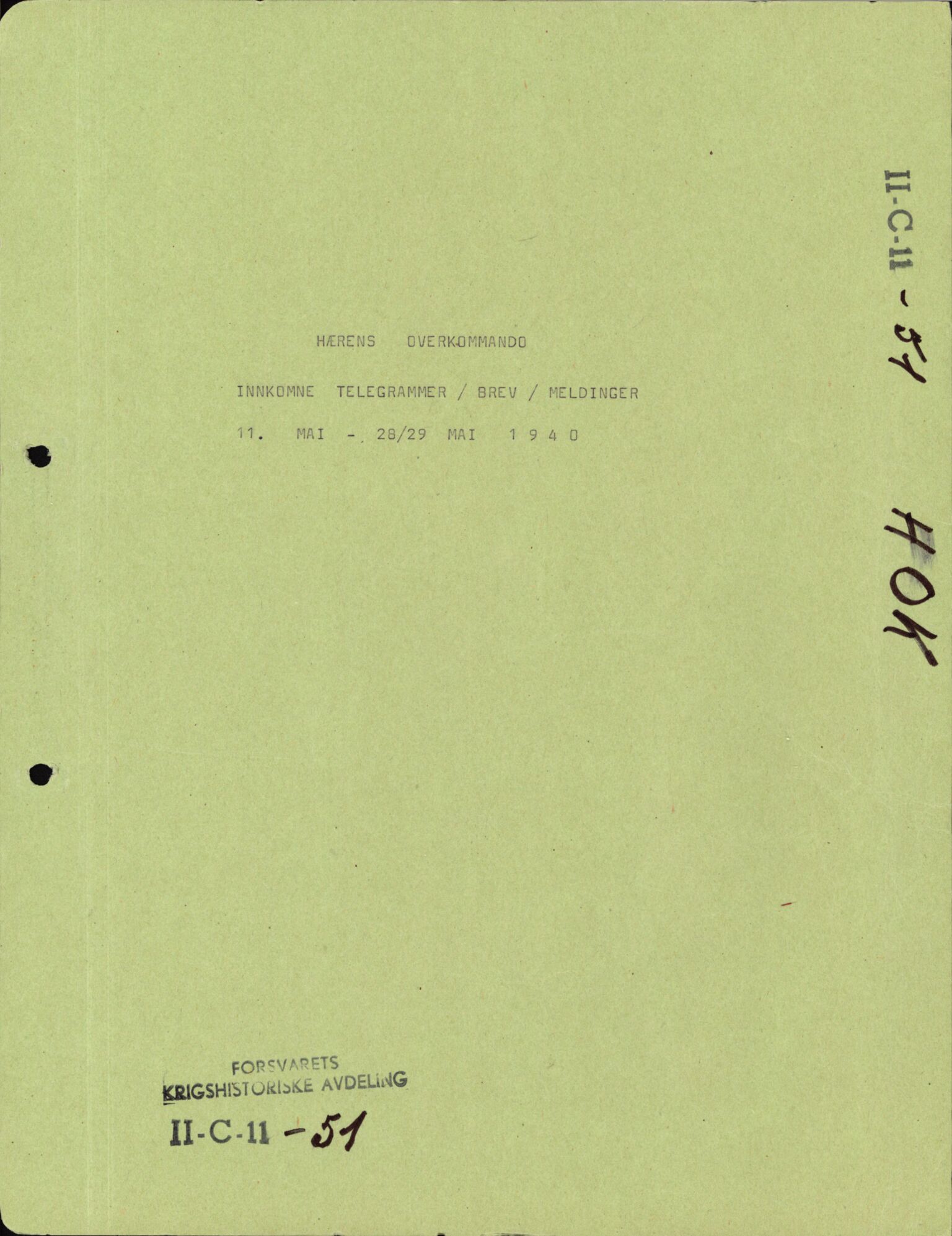 Forsvaret, Forsvarets krigshistoriske avdeling, AV/RA-RAFA-2017/Y/Ya/L0031: II-C-11-51 - Hærens overkommando, 1940, s. 552