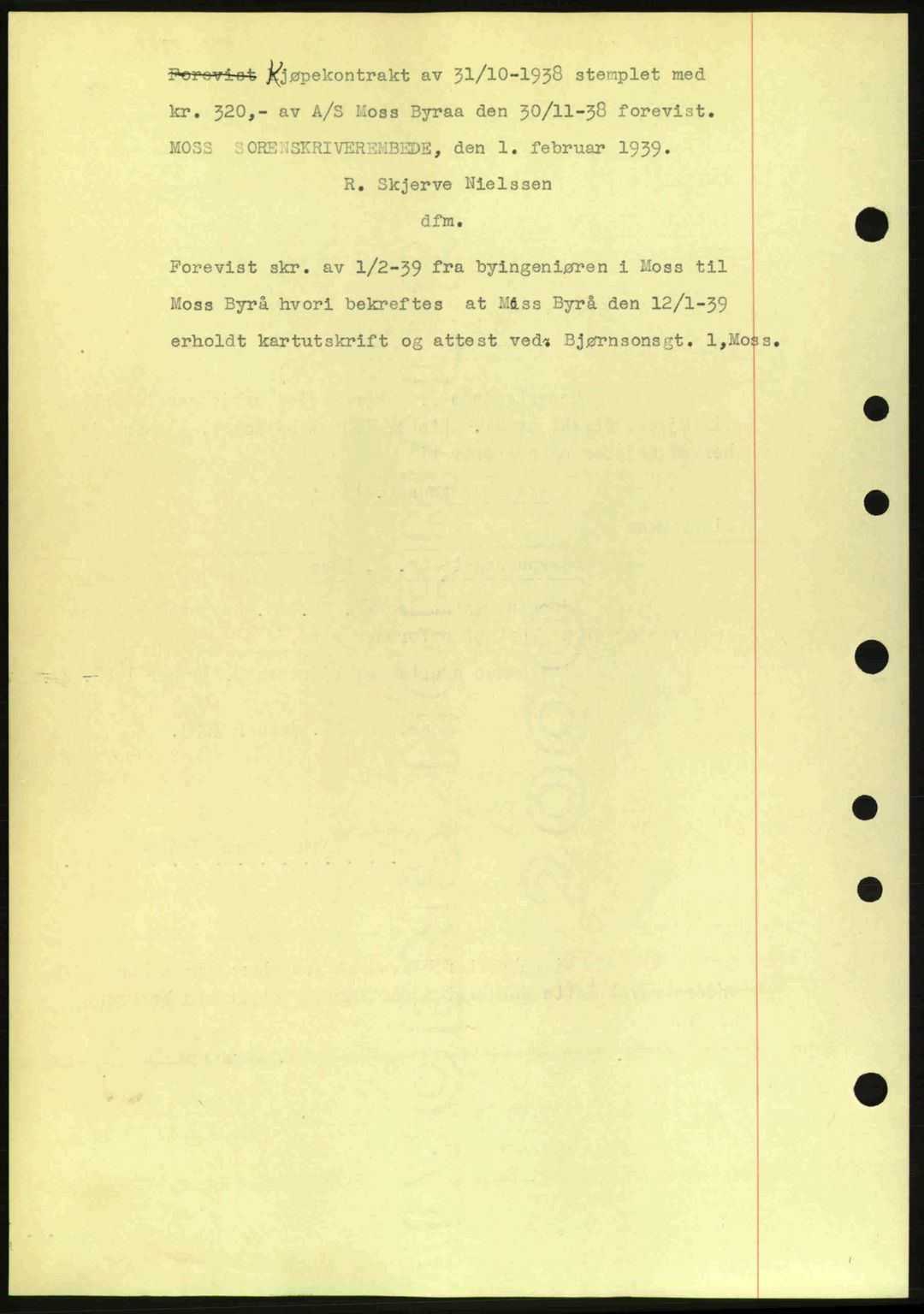 Moss sorenskriveri, SAO/A-10168: Pantebok nr. A5, 1938-1939, Dagboknr: 257/1939