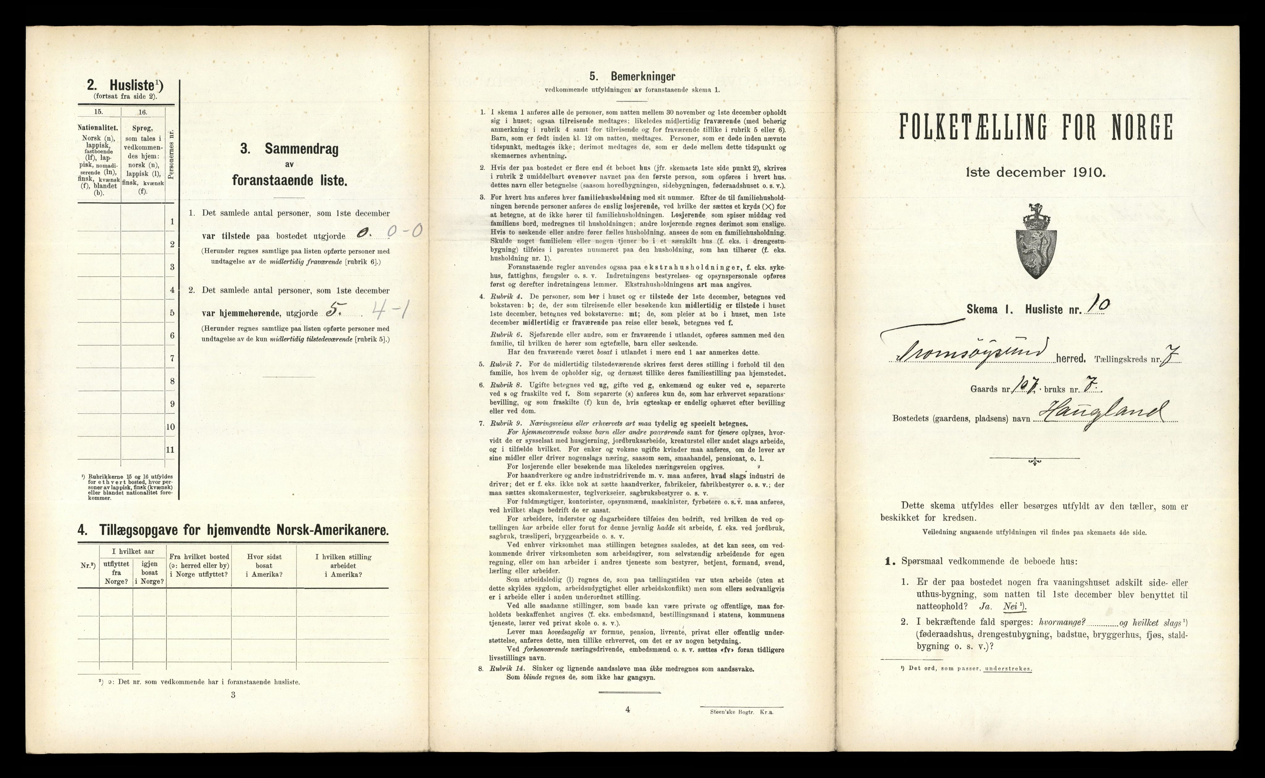 RA, Folketelling 1910 for 1934 Tromsøysund herred, 1910, s. 1343