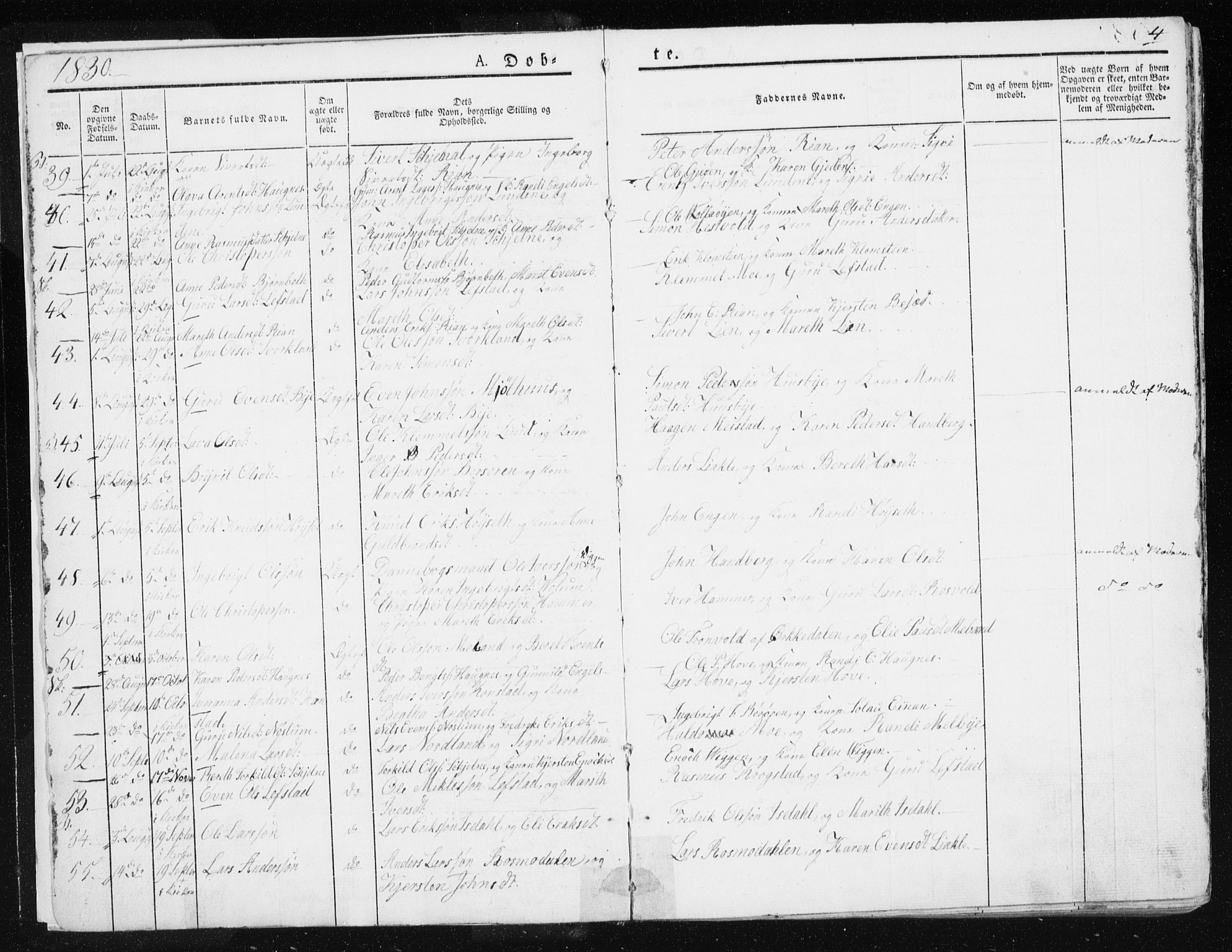 Ministerialprotokoller, klokkerbøker og fødselsregistre - Sør-Trøndelag, SAT/A-1456/665/L0771: Ministerialbok nr. 665A06, 1830-1856, s. 4