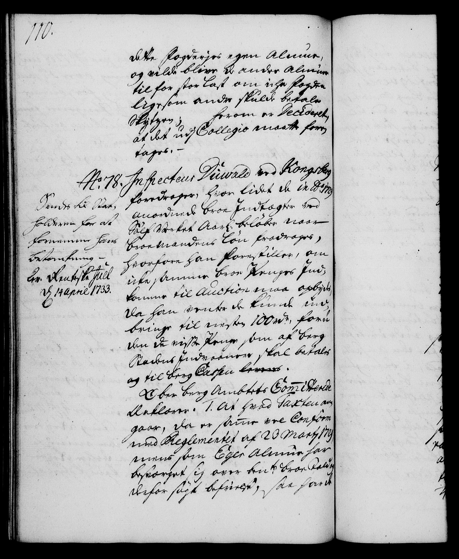 Rentekammeret, Kammerkanselliet, AV/RA-EA-3111/G/Gh/Gha/L0015: Norsk ekstraktmemorialprotokoll (merket RK 53.60), 1733, s. 110