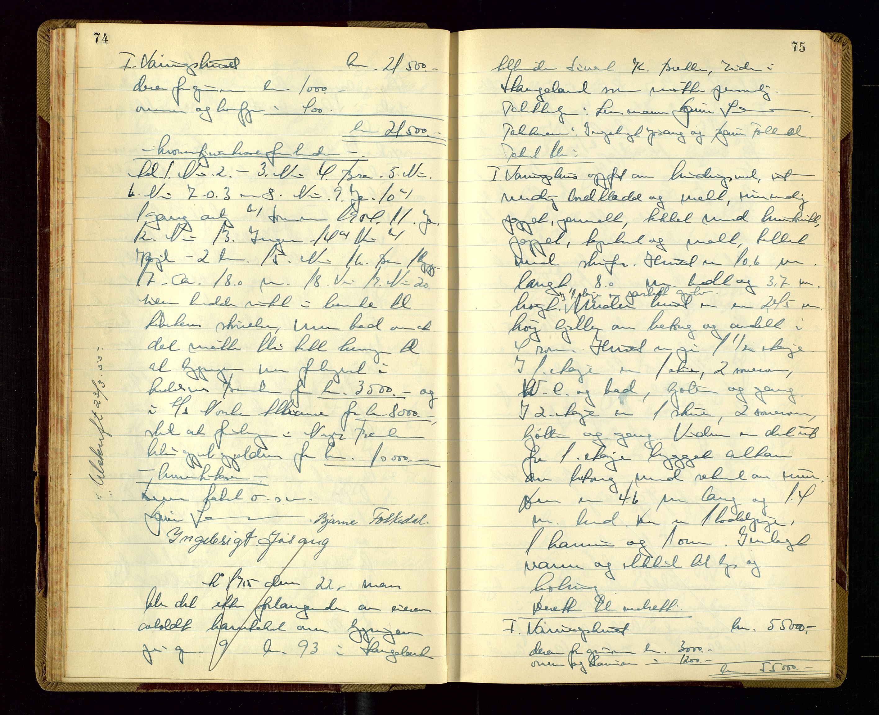 Avaldsnes lensmannskontor, AV/SAST-A-100286/Goa/L0010: "Branntakstprotokoll", 1955, s. 74-75