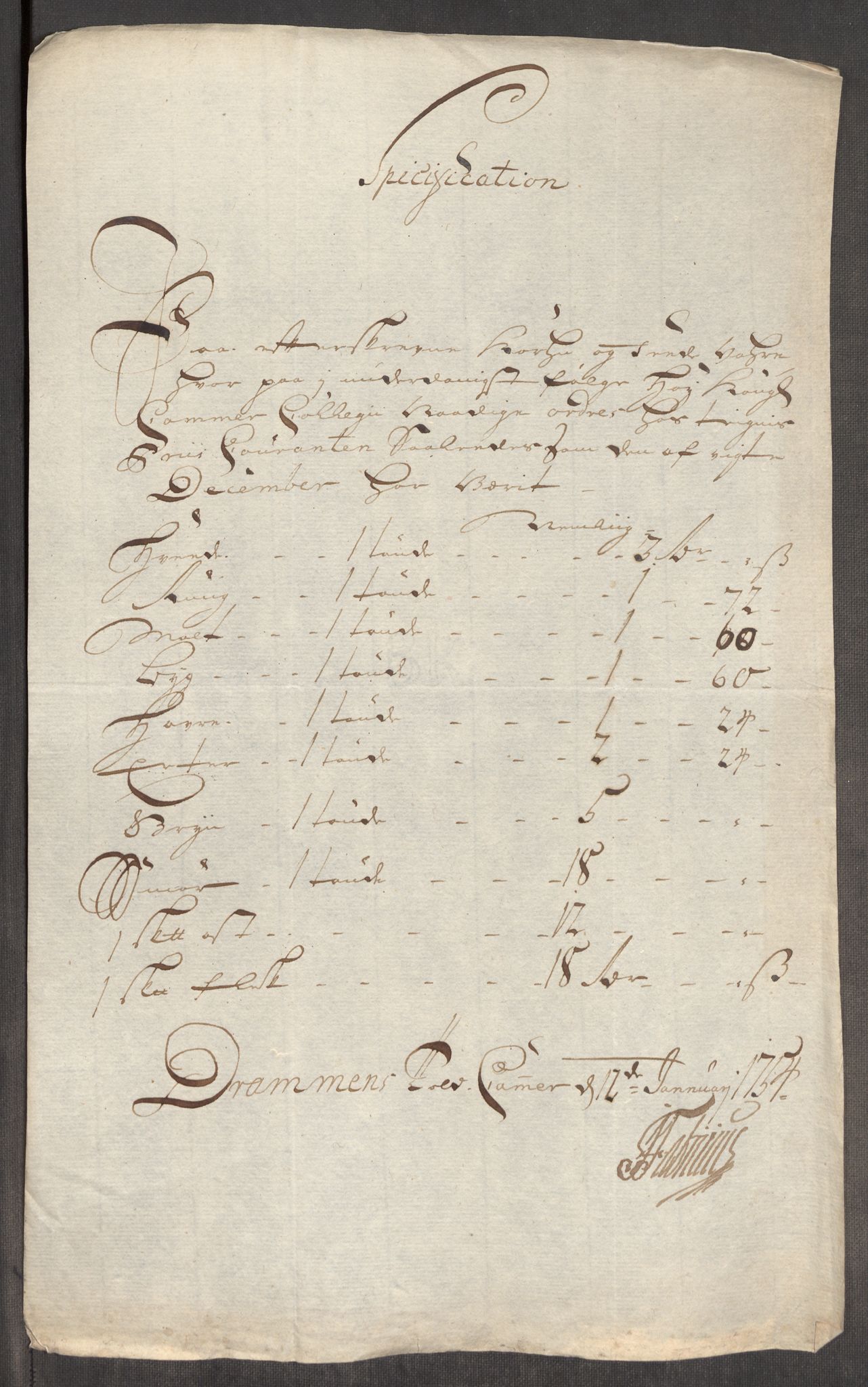 Rentekammeret inntil 1814, Realistisk ordnet avdeling, RA/EA-4070/Oe/L0005: [Ø1]: Priskuranter, 1753-1757, s. 70