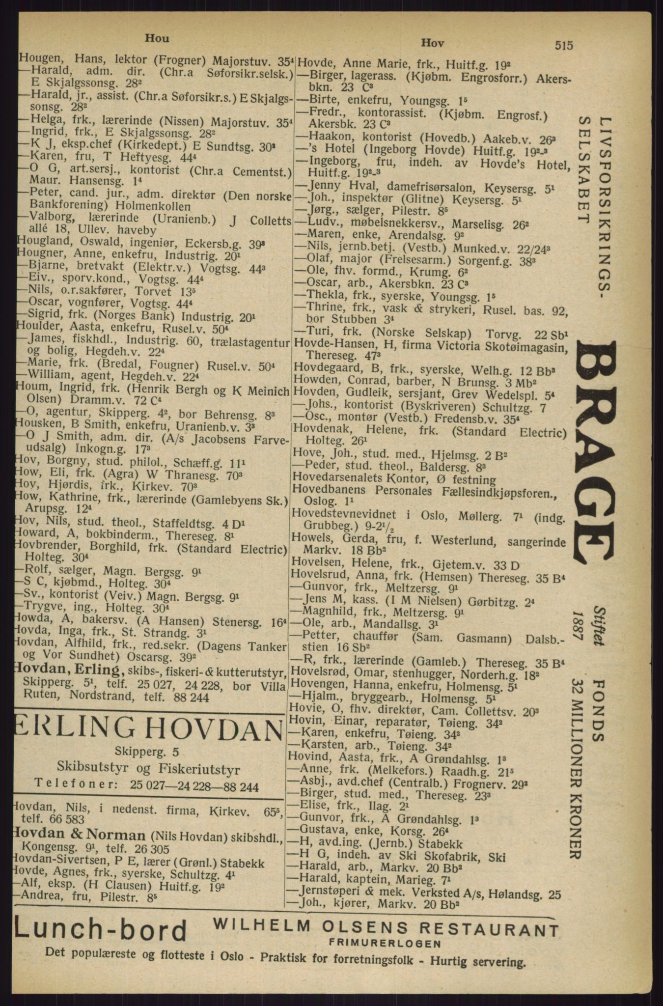 Kristiania/Oslo adressebok, PUBL/-, 1927, s. 515