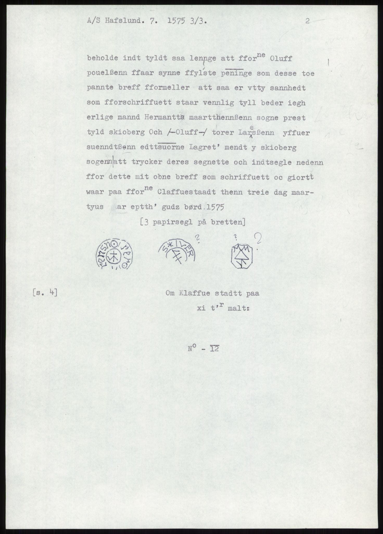 Samlinger til kildeutgivelse, Diplomavskriftsamlingen, RA/EA-4053/H/Ha, s. 174