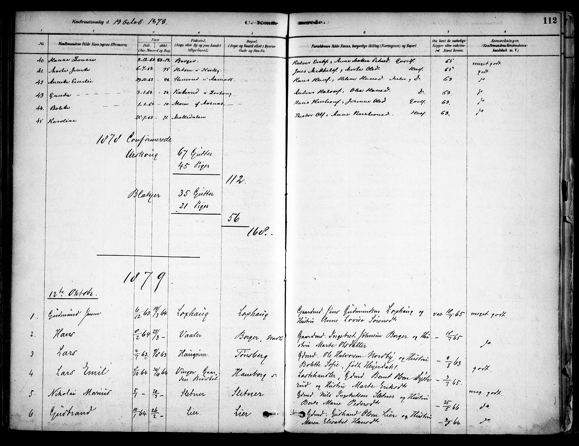 Aurskog prestekontor Kirkebøker, SAO/A-10304a/F/Fa/L0008: Ministerialbok nr. I 8, 1878-1937, s. 112