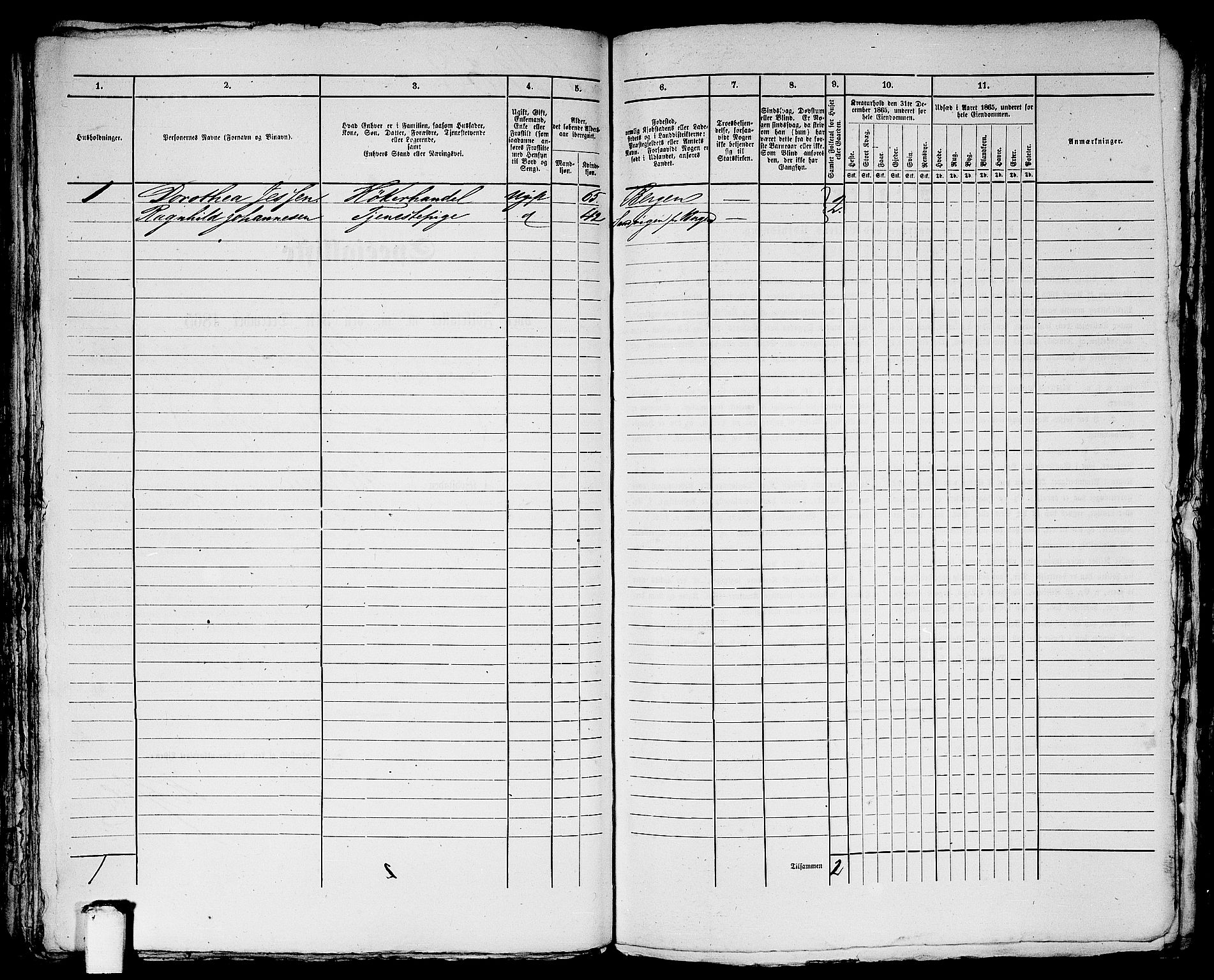 RA, Folketelling 1865 for 1301 Bergen kjøpstad, 1865, s. 5217