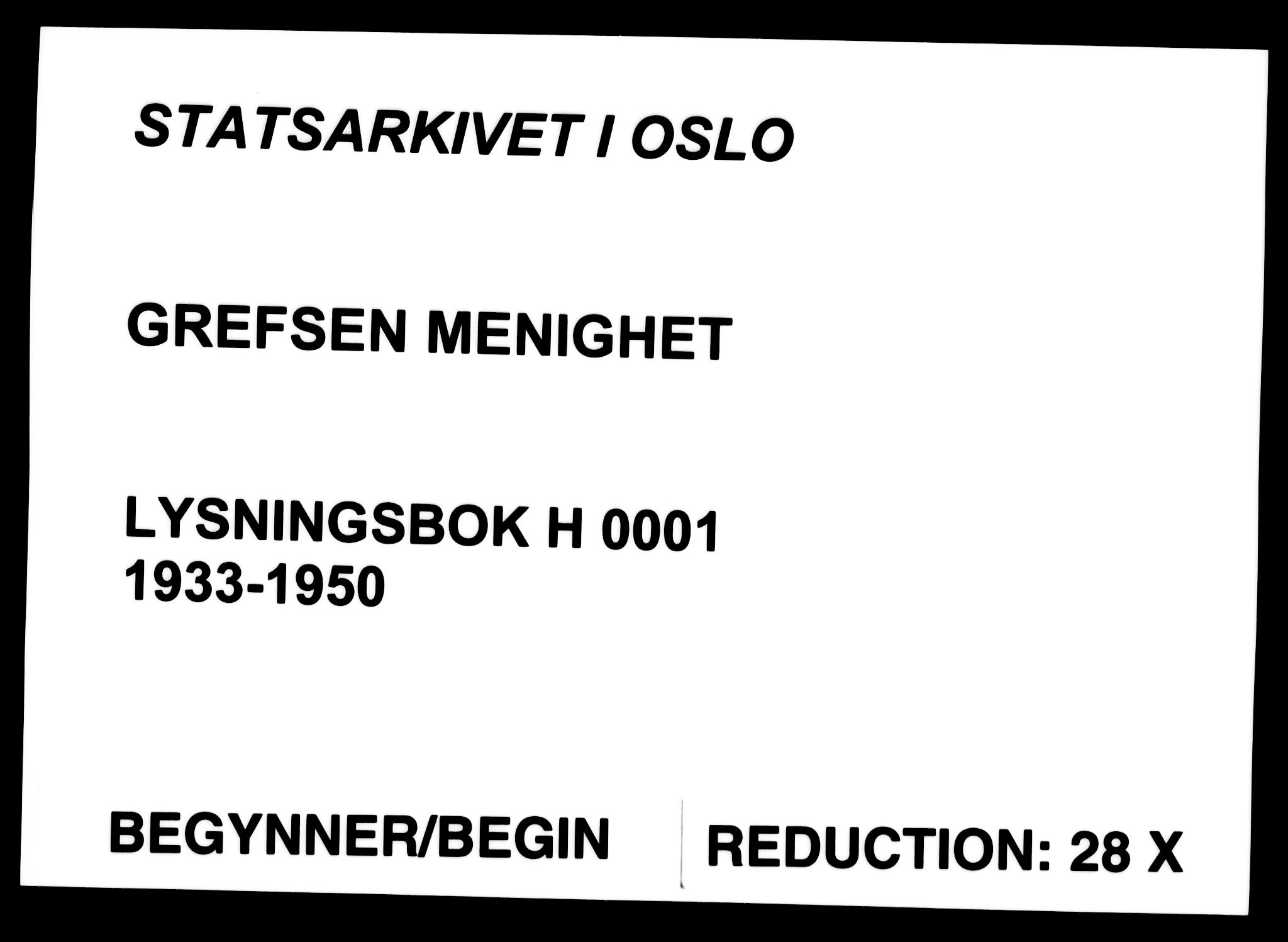 Grefsen prestekontor Kirkebøker, AV/SAO-A-10237a/H/Ha/L0001: Lysningsprotokoll nr. 1, 1933-1950