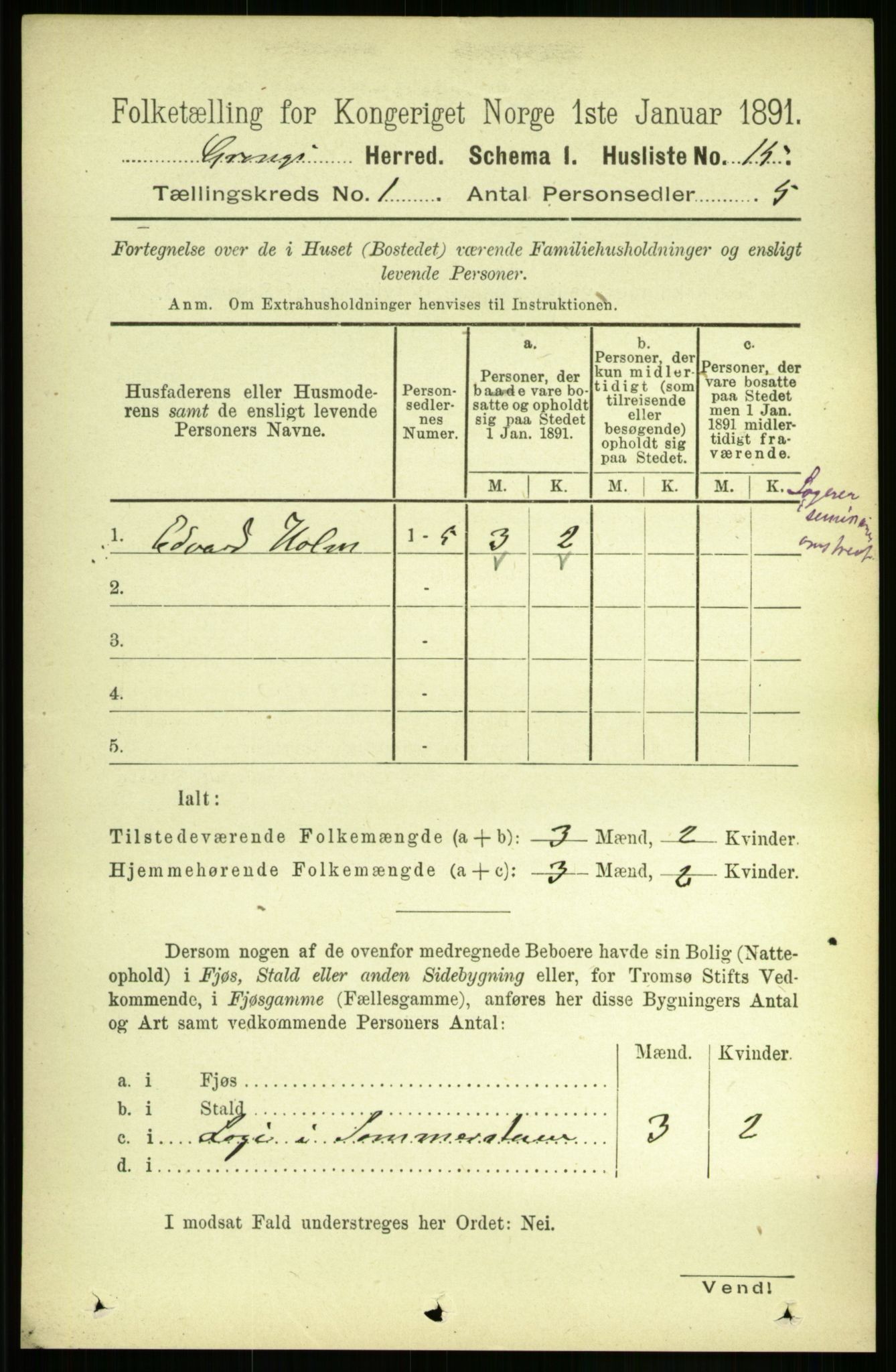 RA, Folketelling 1891 for 1742 Grong herred, 1891, s. 44