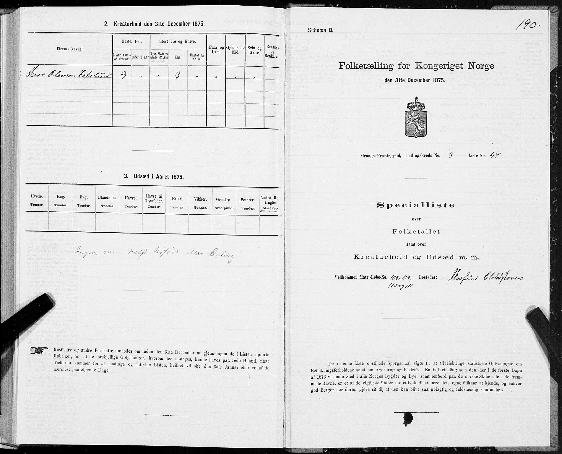 SAT, Folketelling 1875 for 1742P Grong prestegjeld, 1875, s. 2190