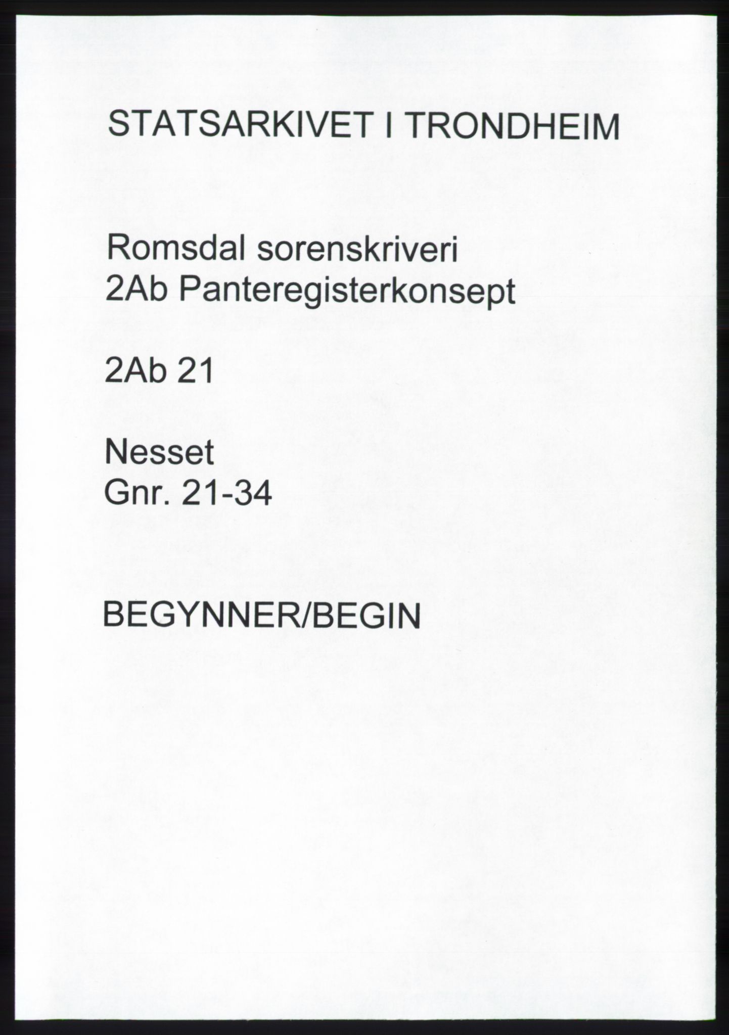Romsdal sorenskriveri, SAT/A-4149/1/2/2Ab/L0021: Panteregister nr. 21