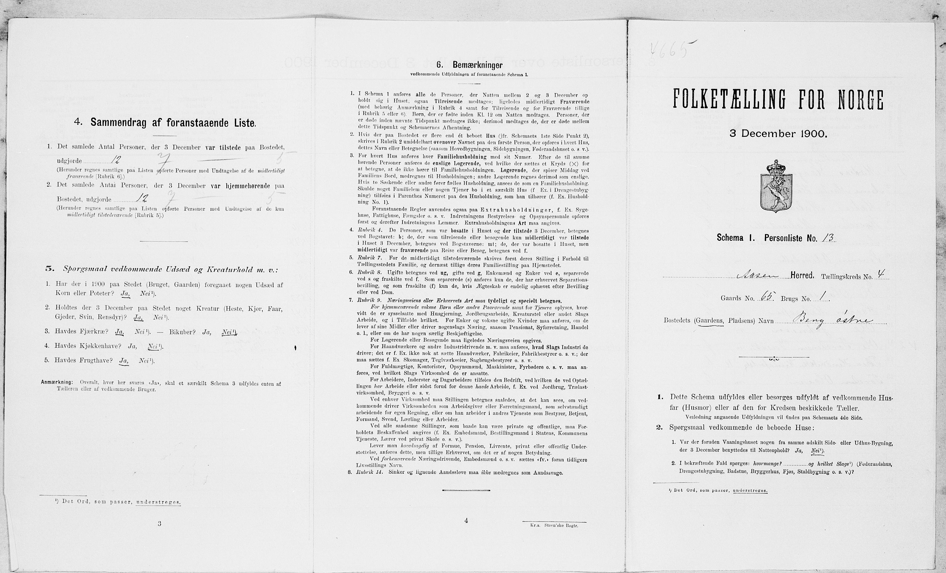 SAT, Folketelling 1900 for 1716 Åsen herred, 1900, s. 442