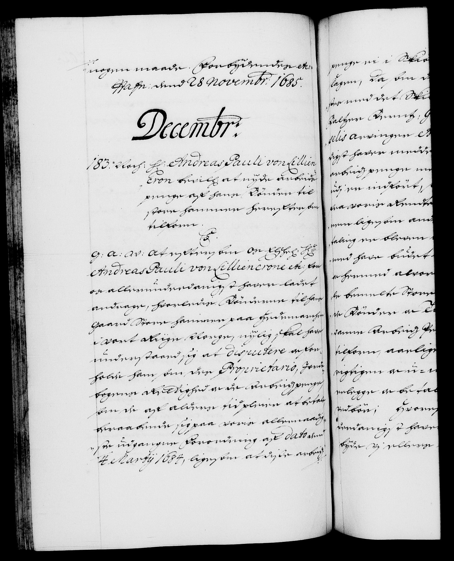 Danske Kanselli 1572-1799, RA/EA-3023/F/Fc/Fca/Fcaa/L0014: Norske registre (mikrofilm), 1685-1687, s. 202b
