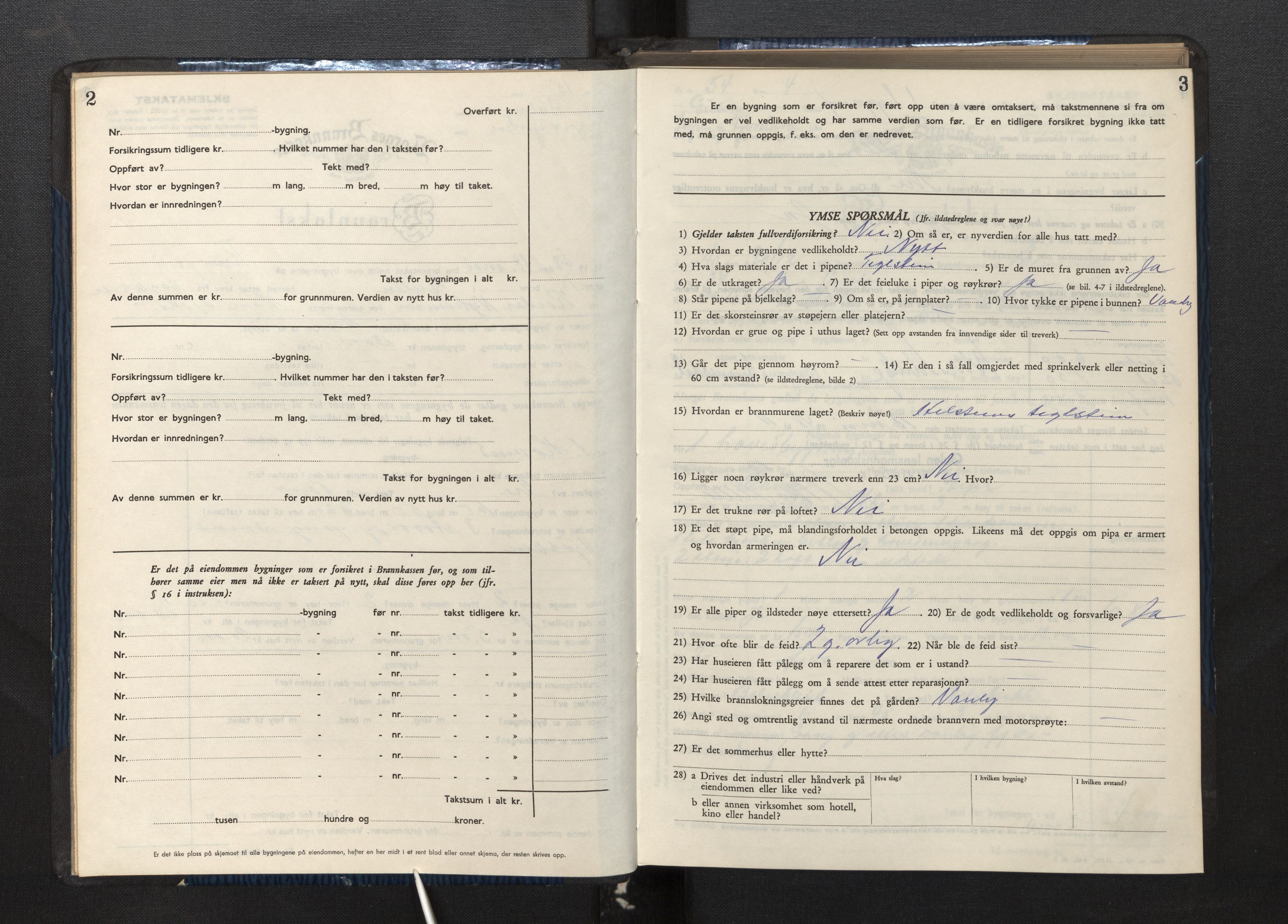 Lensmannen i Gulen, SAB/A-27901/0012/L0004: Branntakstprotokoll skjematakst, 1948-1954, s. 2-3