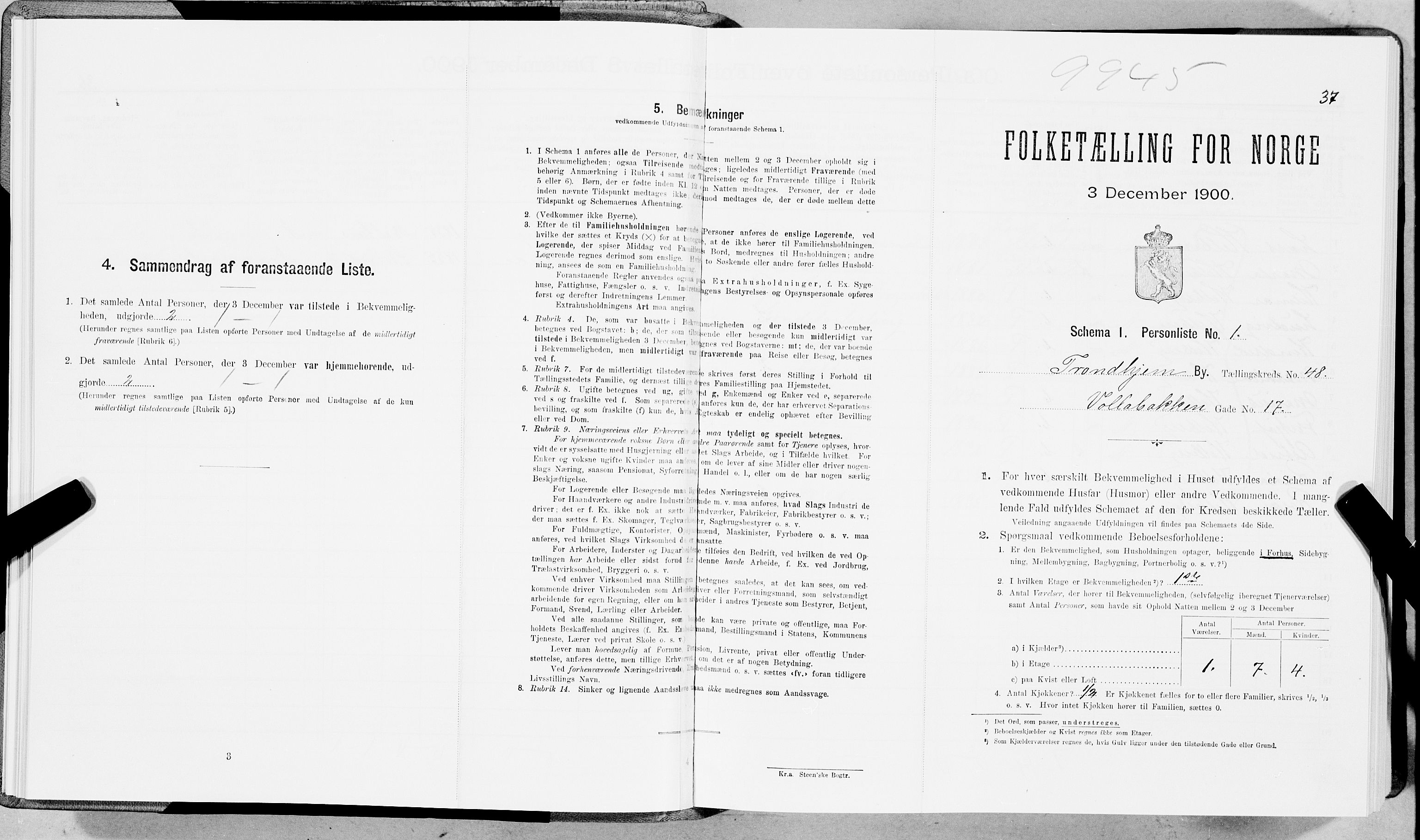 SAT, Folketelling 1900 for 1601 Trondheim kjøpstad, 1900, s. 7878