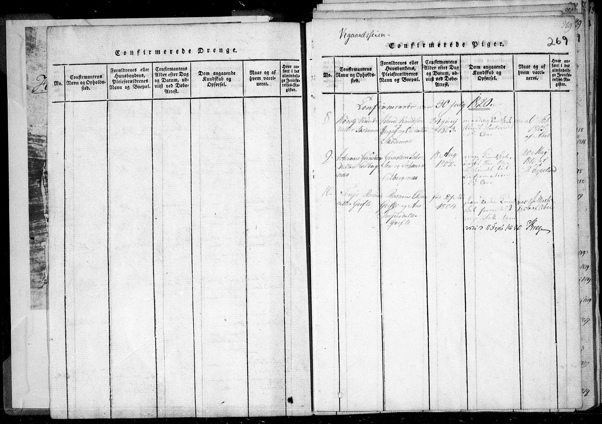 Holt sokneprestkontor, AV/SAK-1111-0021/F/Fa/L0005: Ministerialbok nr. A 5, 1813-1821, s. 269