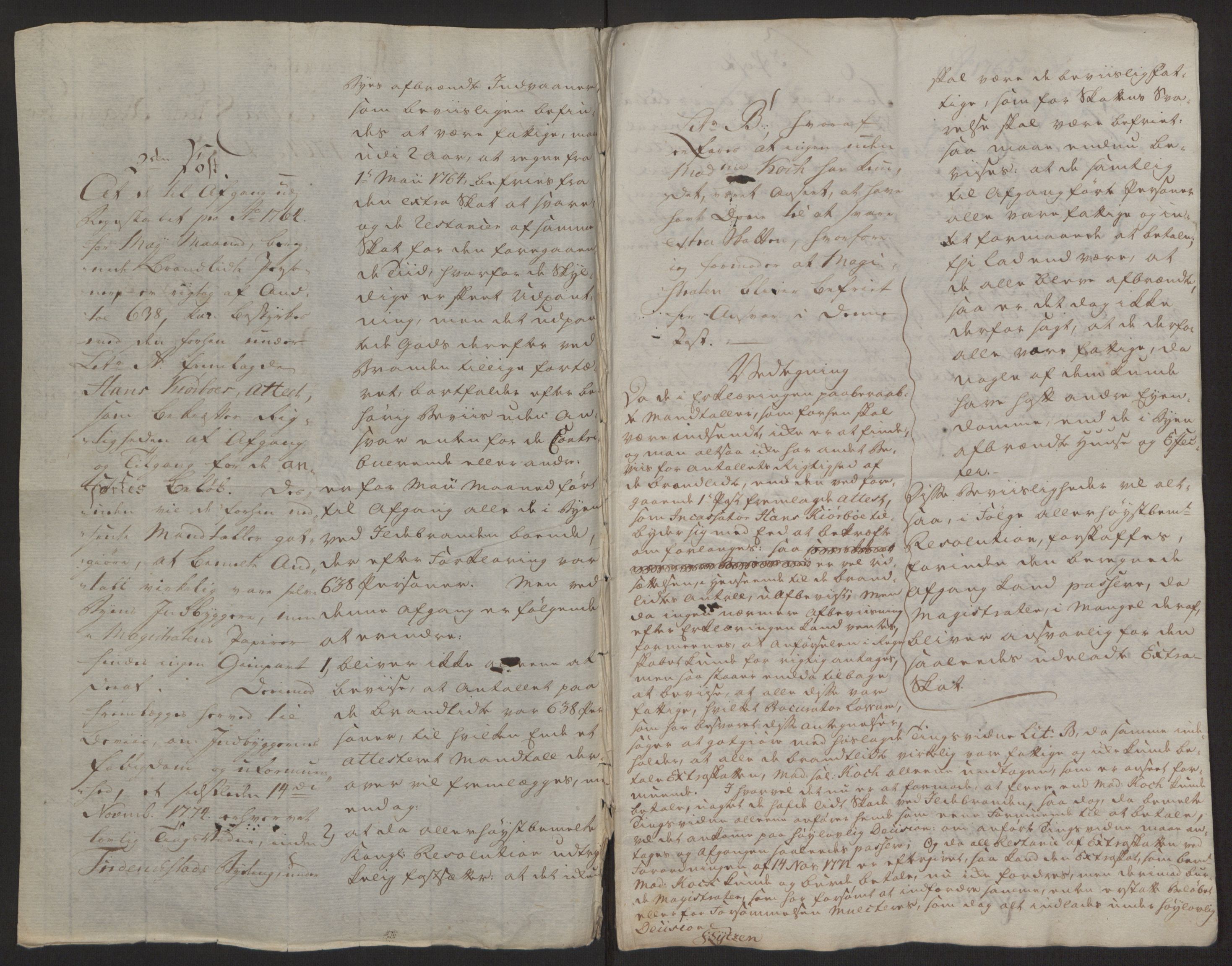 Rentekammeret inntil 1814, Reviderte regnskaper, Byregnskaper, RA/EA-4066/R/Rb/L0029/0001: [B3] Kontribusjonsregnskap / Ekstraskatt, 1762-1772, s. 160