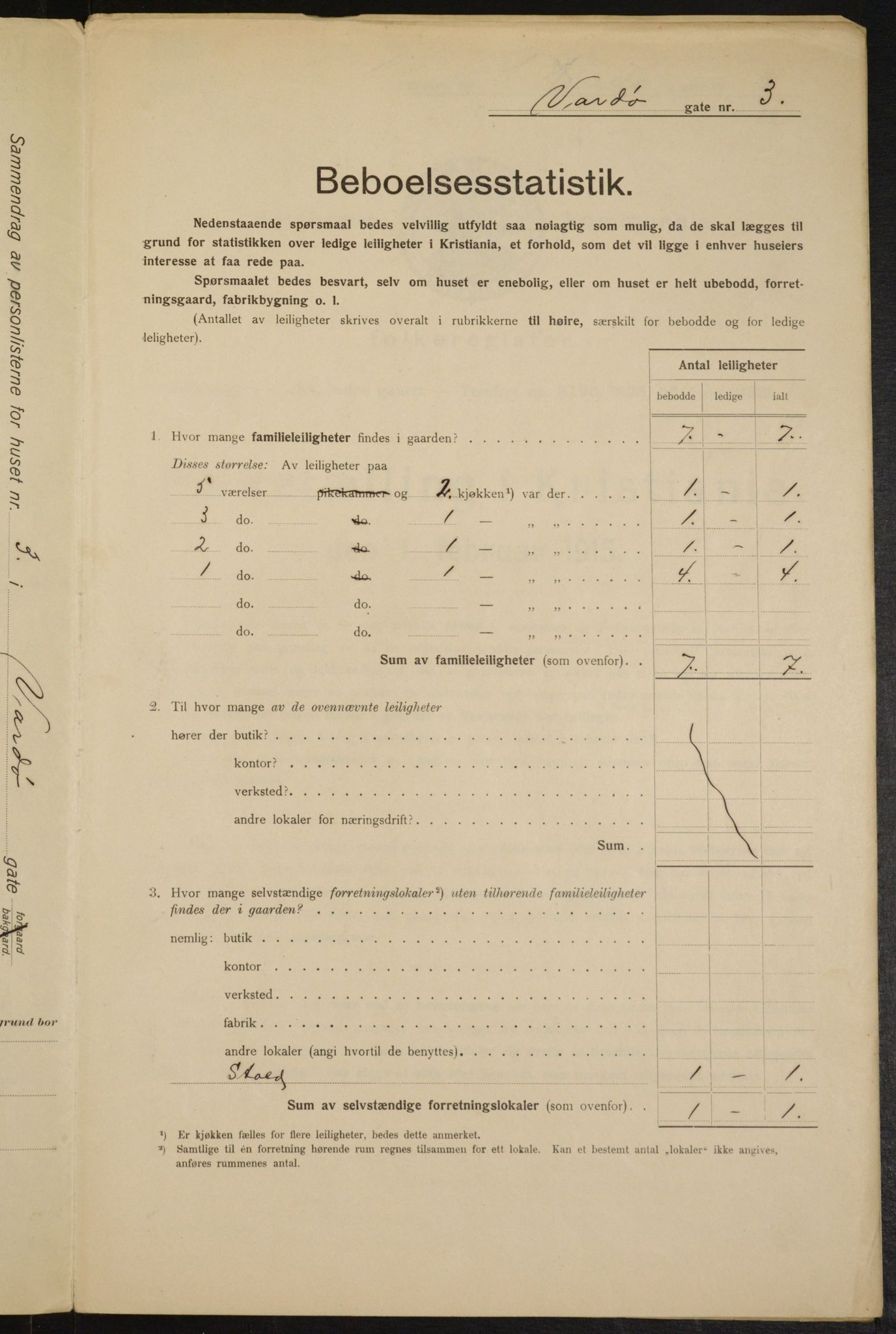 OBA, Kommunal folketelling 1.2.1915 for Kristiania, 1915, s. 122538