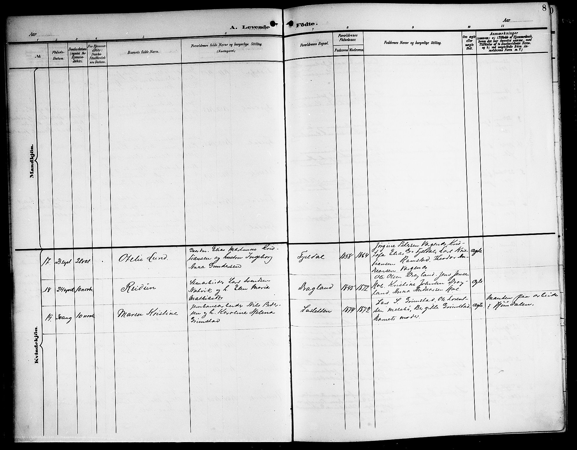 Ministerialprotokoller, klokkerbøker og fødselsregistre - Nordland, AV/SAT-A-1459/865/L0932: Klokkerbok nr. 865C04, 1901-1917, s. 8