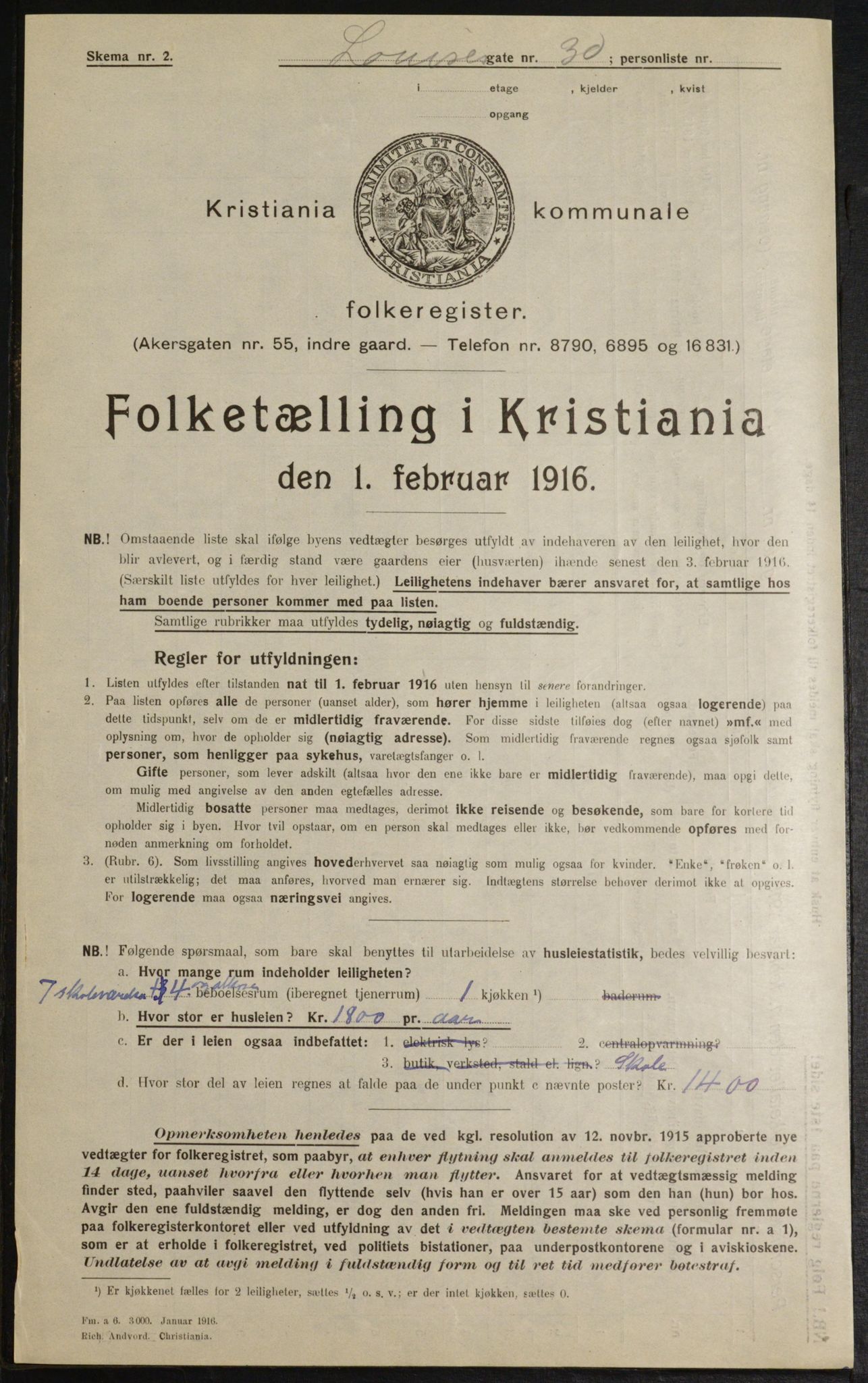 OBA, Kommunal folketelling 1.2.1916 for Kristiania, 1916, s. 59731