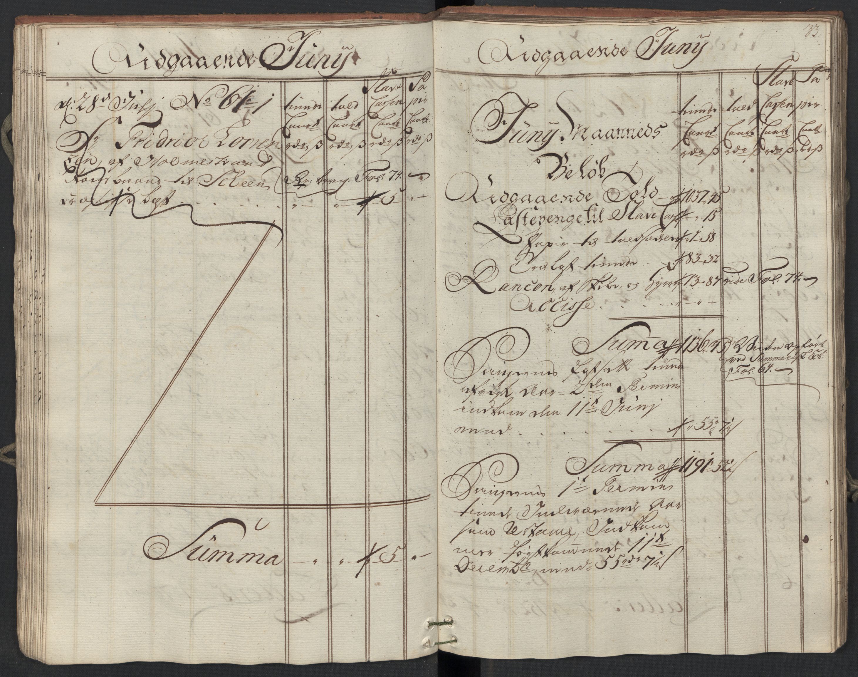 Generaltollkammeret, tollregnskaper, AV/RA-EA-5490/R09/L0038/0001: Tollregnskaper Holmestrand / Utgående hovedtollbok, 1764, s. 32b-33a