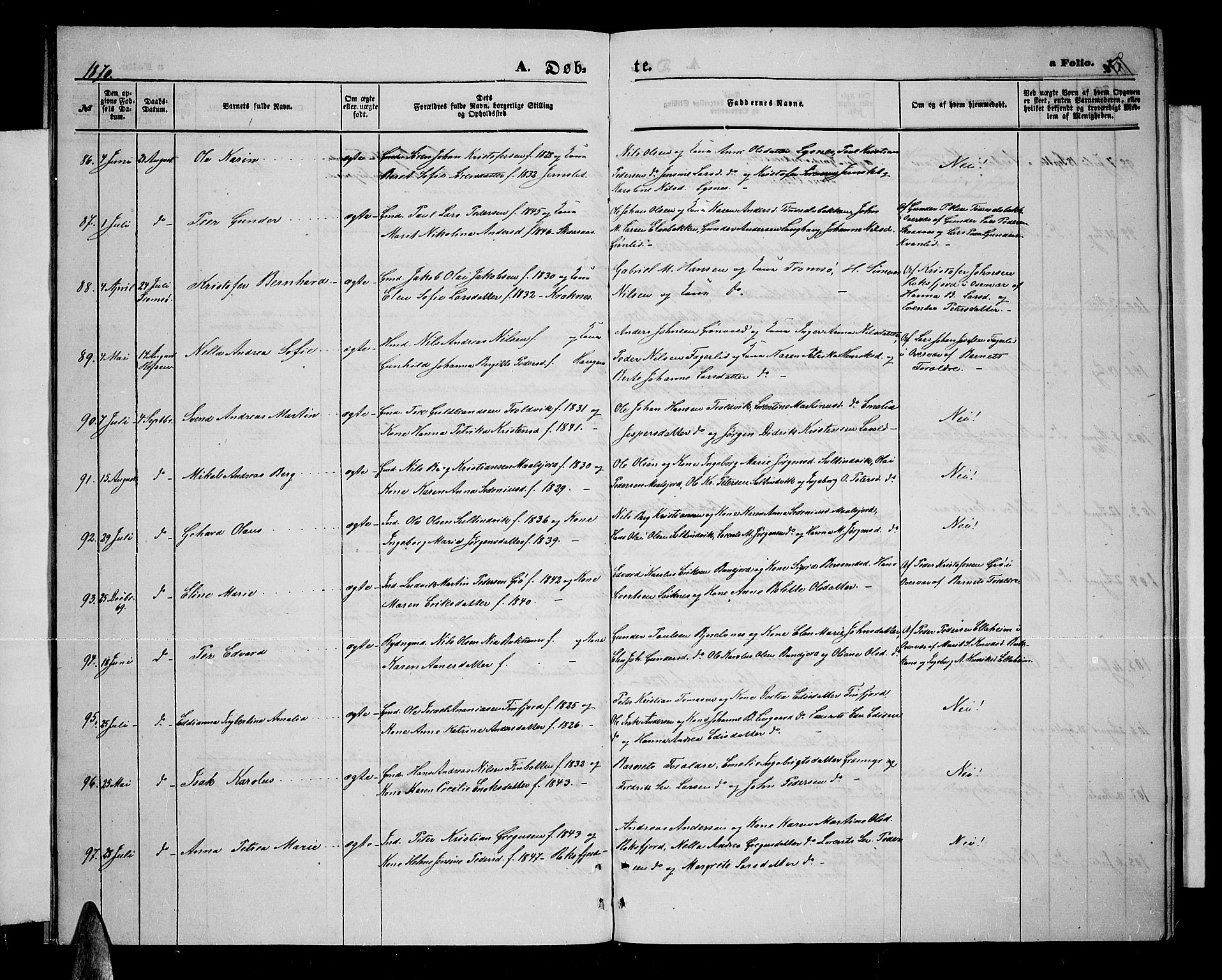 Lenvik sokneprestembete, AV/SATØ-S-1310/H/Ha/Hab/L0005klokker: Klokkerbok nr. 5, 1870-1880, s. 8