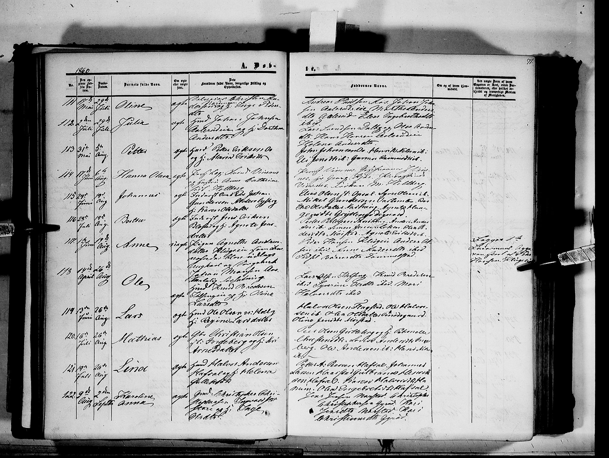 Vang prestekontor, Hedmark, AV/SAH-PREST-008/H/Ha/Haa/L0012: Ministerialbok nr. 12, 1855-1870, s. 71