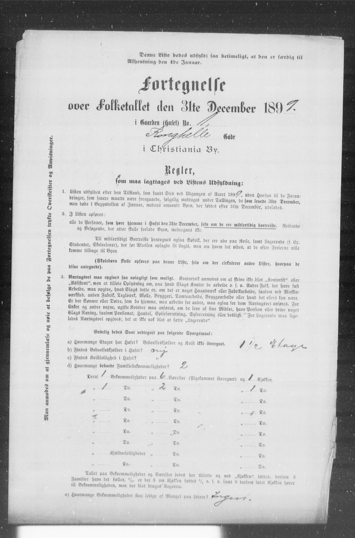 OBA, Kommunal folketelling 31.12.1899 for Kristiania kjøpstad, 1899, s. 6917