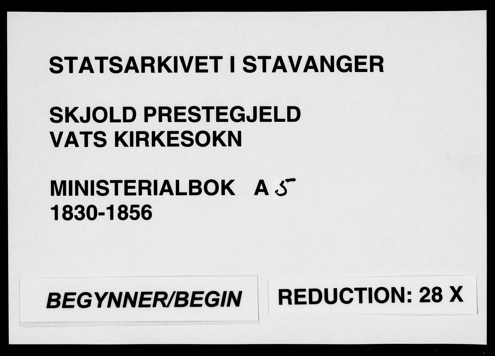 Skjold sokneprestkontor, SAST/A-101847/H/Ha/Haa/L0005: Ministerialbok nr. A 5, 1830-1856