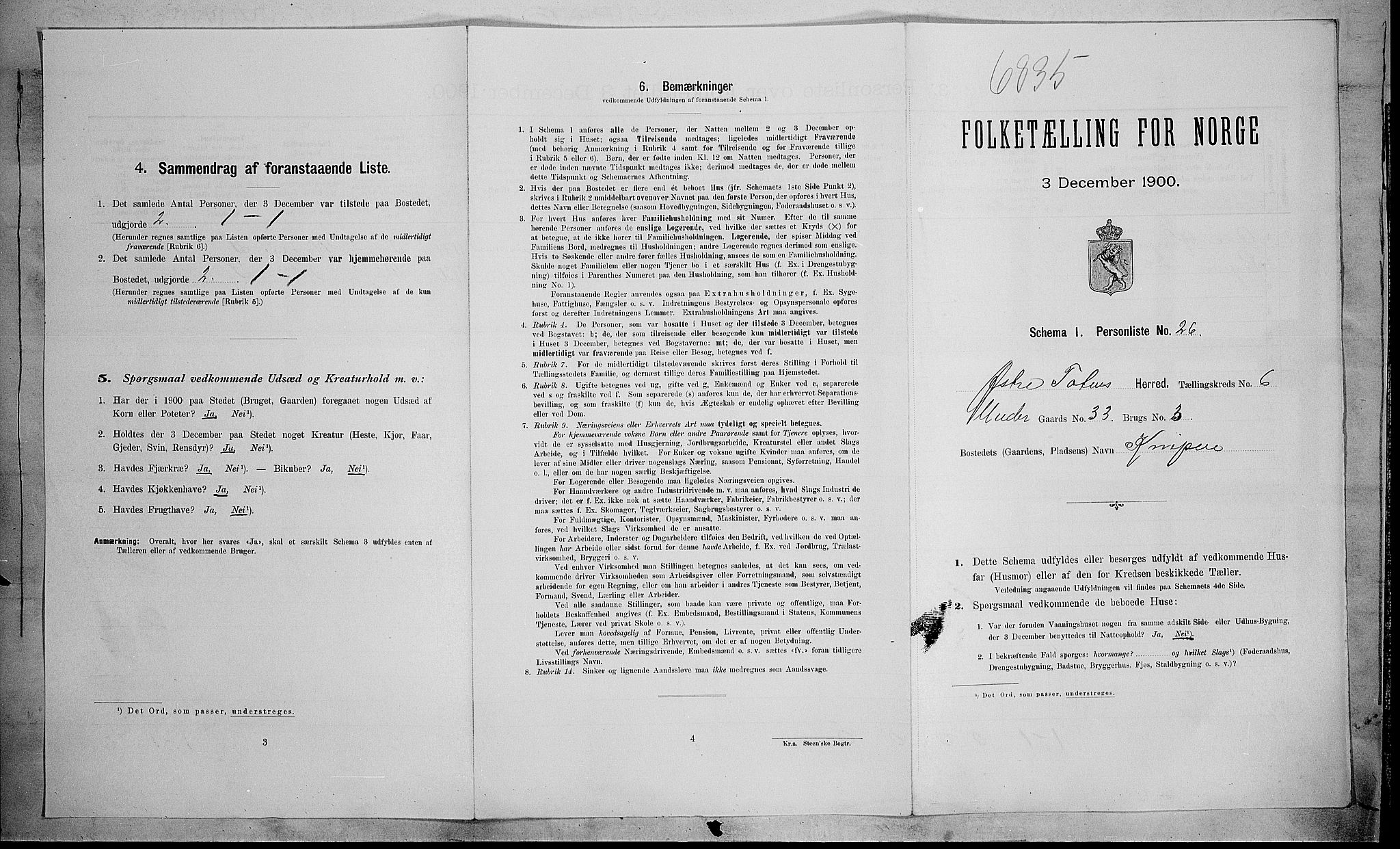 SAH, Folketelling 1900 for 0528 Østre Toten herred, 1900, s. 1451