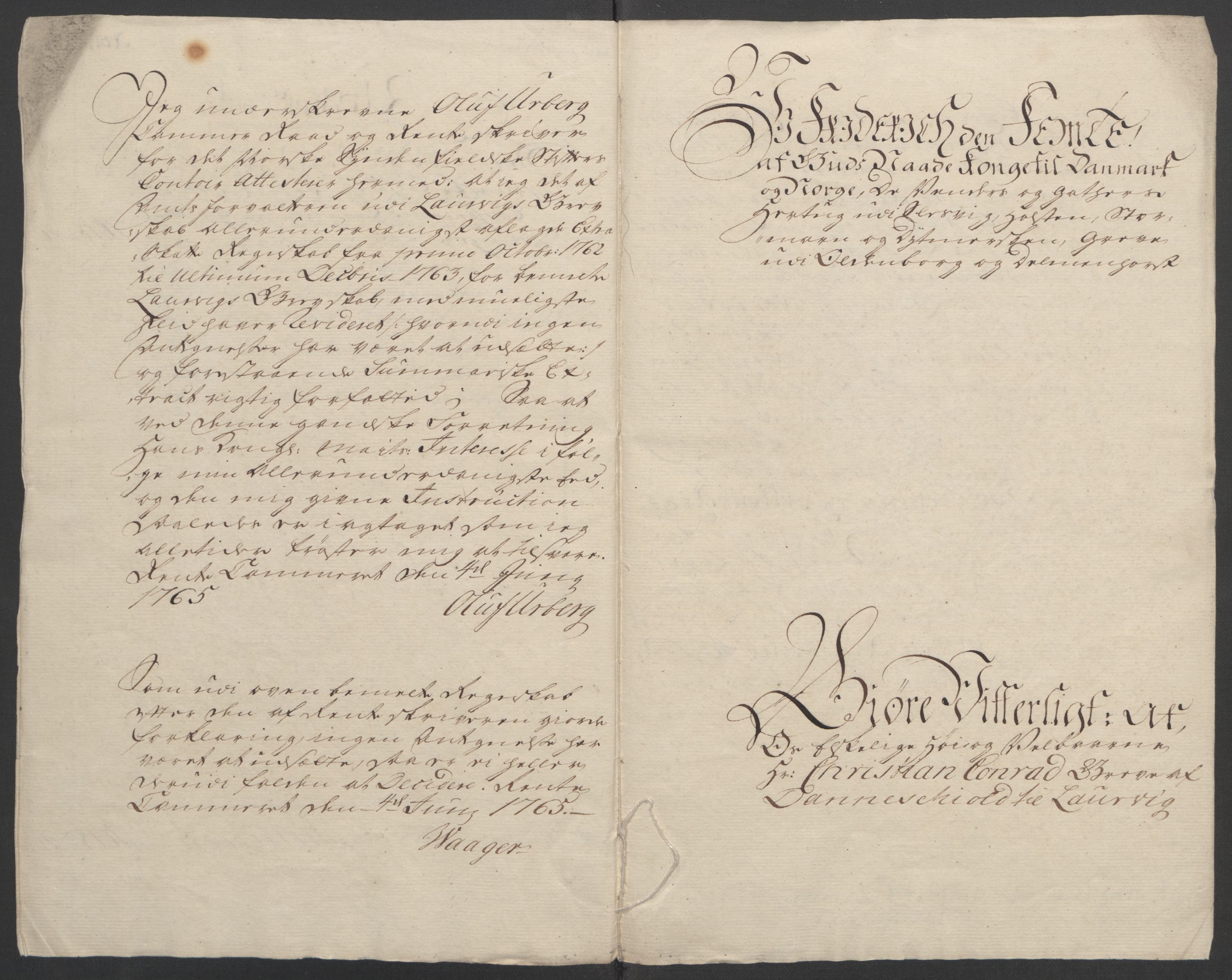 Rentekammeret inntil 1814, Reviderte regnskaper, Fogderegnskap, RA/EA-4092/R33/L2033: Ekstraskatten Larvik grevskap, 1762-1764, s. 13