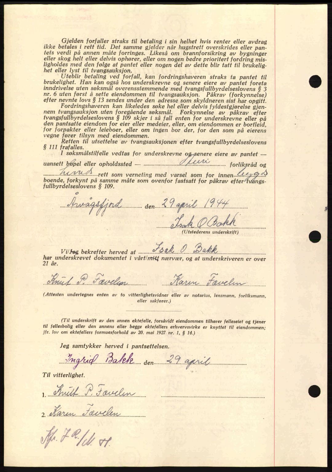 Nordmøre sorenskriveri, AV/SAT-A-4132/1/2/2Ca: Pantebok nr. B91, 1943-1944, Dagboknr: 796/1944