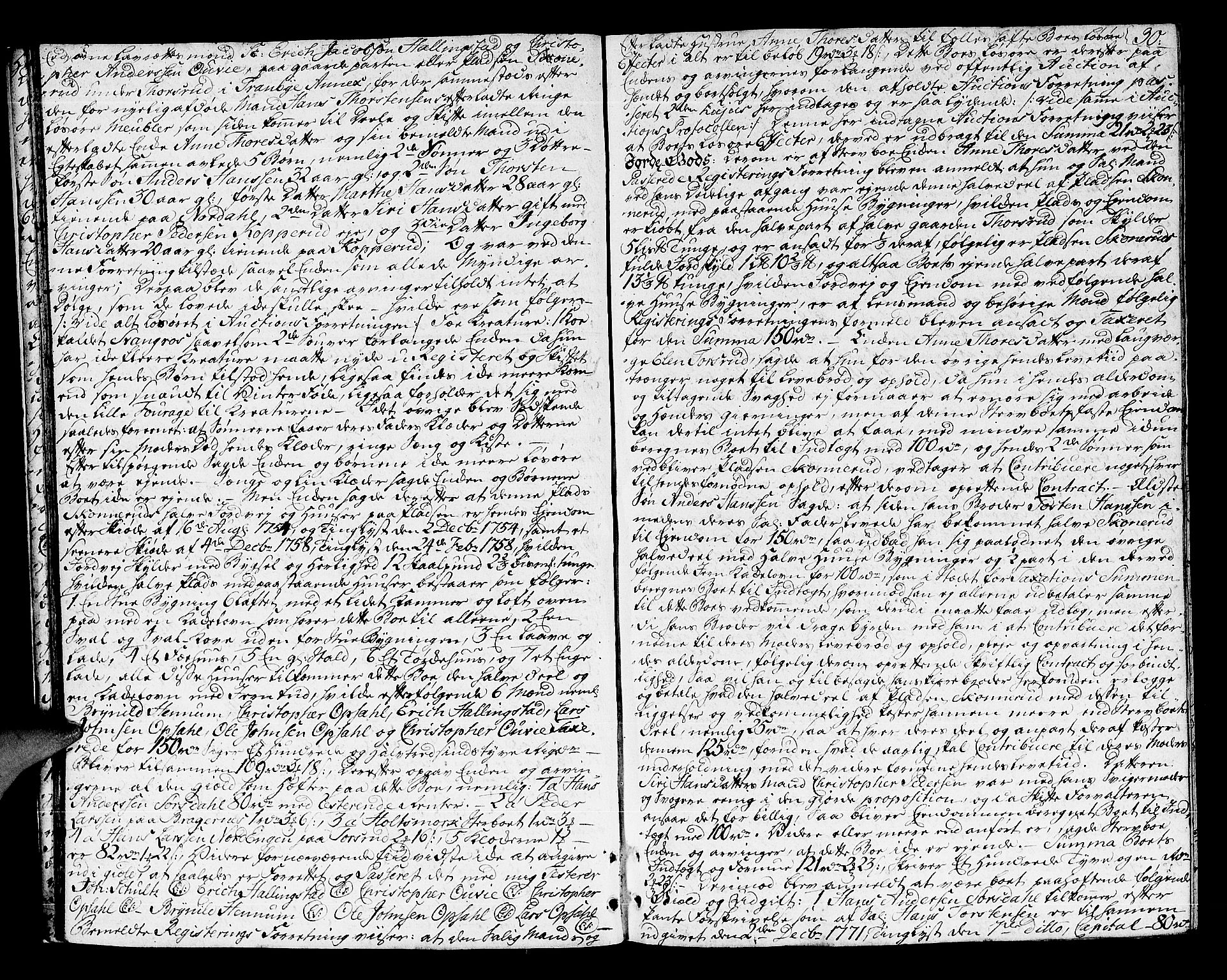Lier, Røyken og Hurum sorenskriveri, AV/SAKO-A-89/H/Hc/L0006: Skifteprotokoll, 1773-1789, s. 29b-30a
