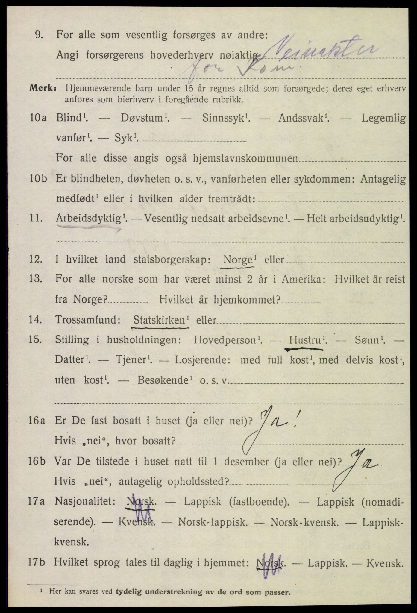 SAT, Folketelling 1920 for 1742 Grong herred, 1920, s. 2588