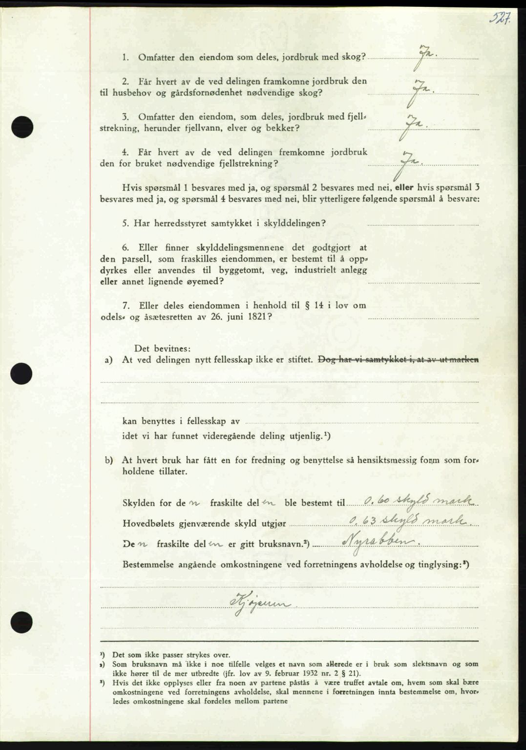 Nordmøre sorenskriveri, AV/SAT-A-4132/1/2/2Ca: Pantebok nr. A110, 1948-1949, Dagboknr: 176/1949