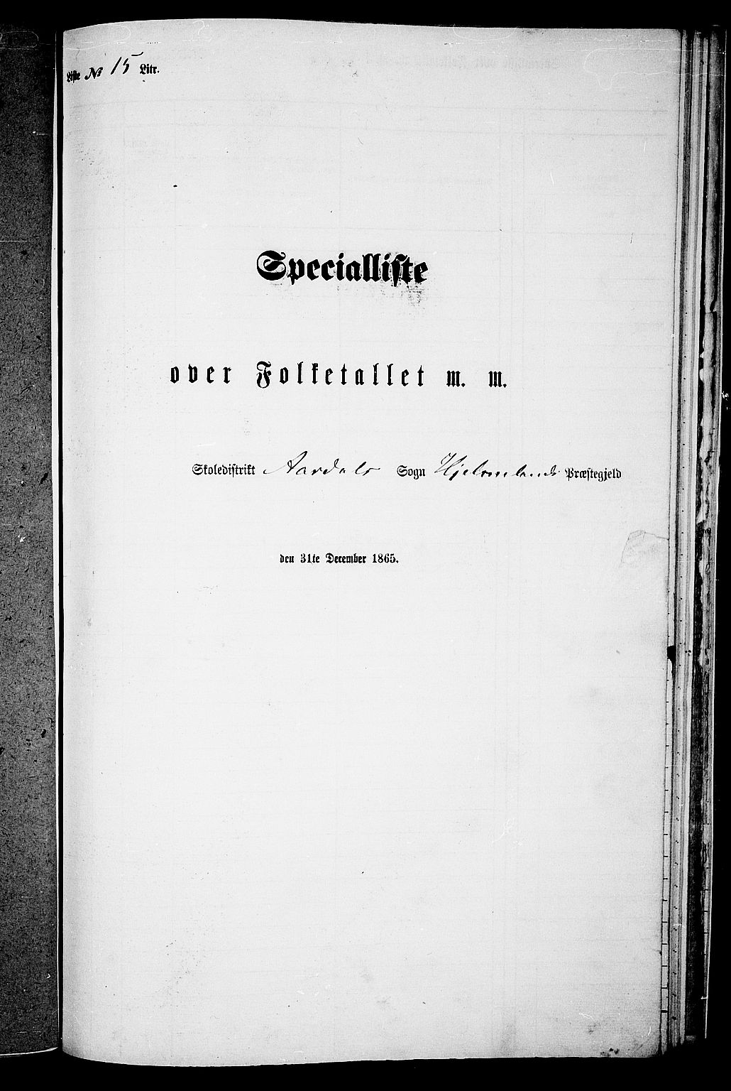 RA, Folketelling 1865 for 1133P Hjelmeland prestegjeld, 1865, s. 169