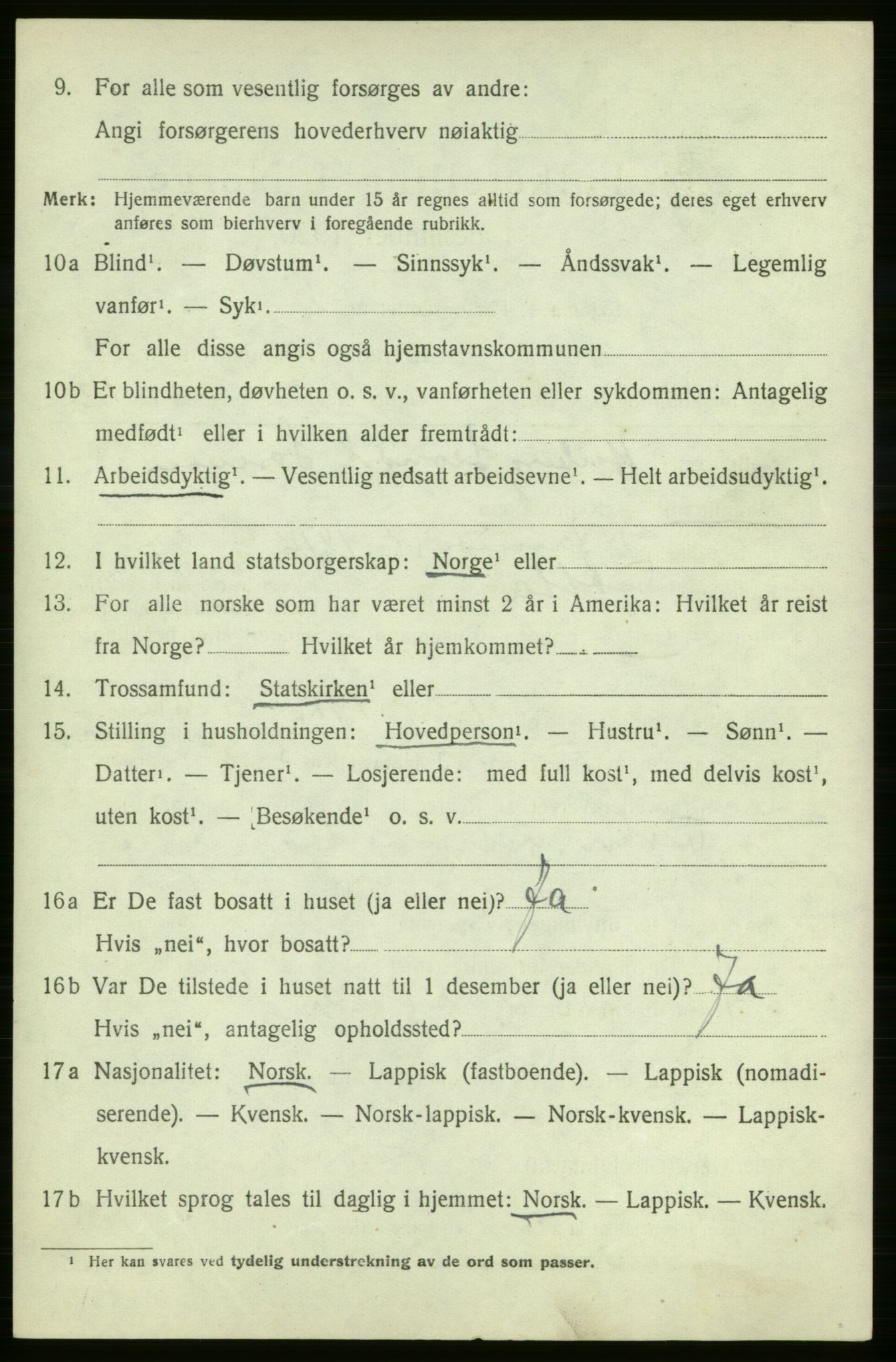 SATØ, Folketelling 1920 for 2019 Kjelvik herred, 1920, s. 2194