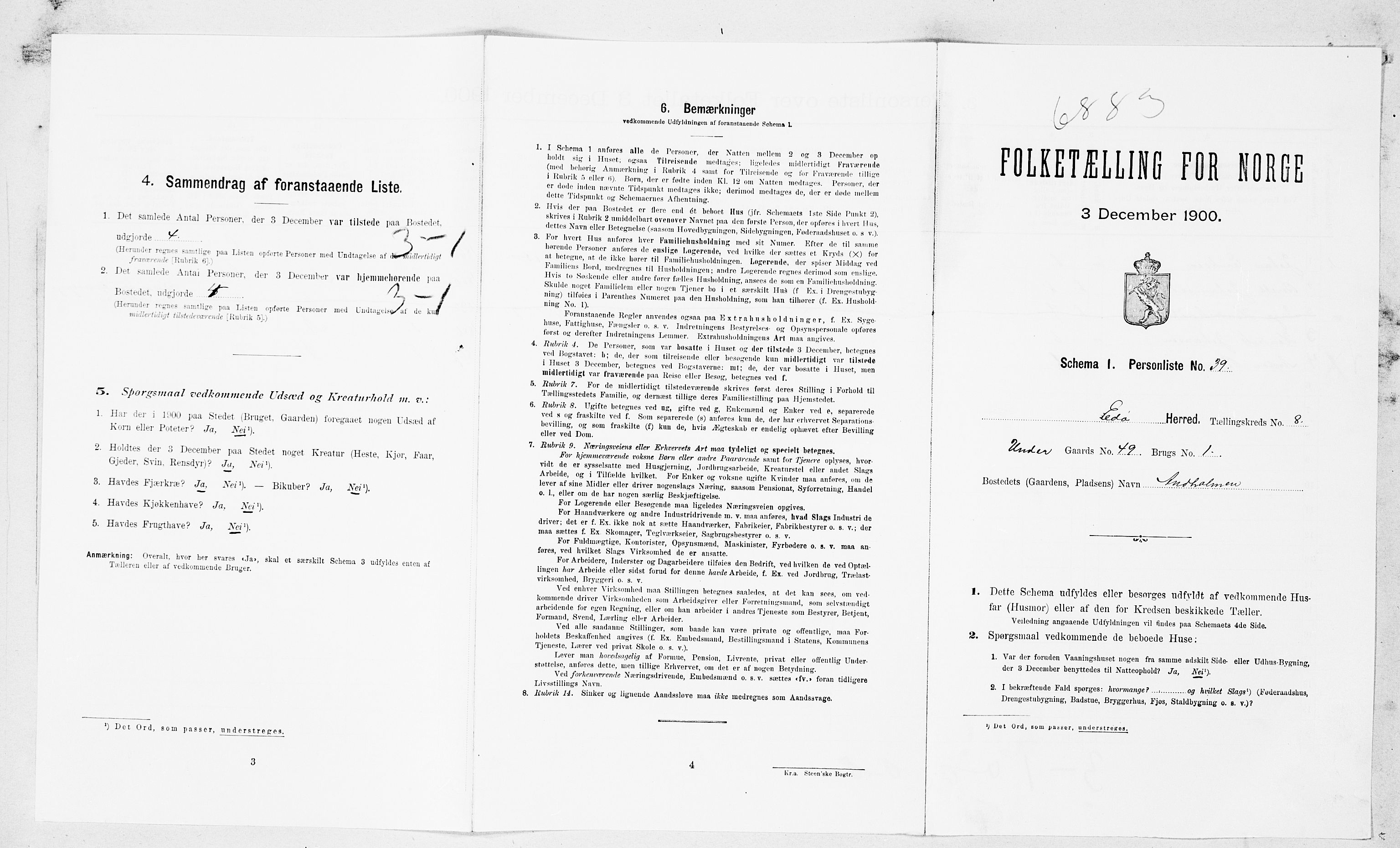 SAT, Folketelling 1900 for 1573 Edøy herred, 1900, s. 712
