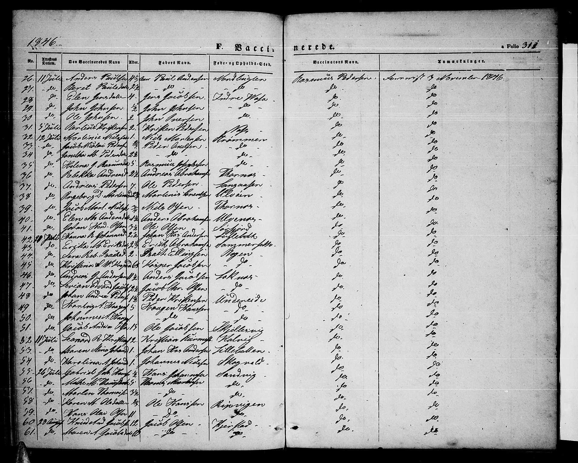 Ministerialprotokoller, klokkerbøker og fødselsregistre - Nordland, AV/SAT-A-1459/872/L1045: Klokkerbok nr. 872C01, 1840-1851, s. 311