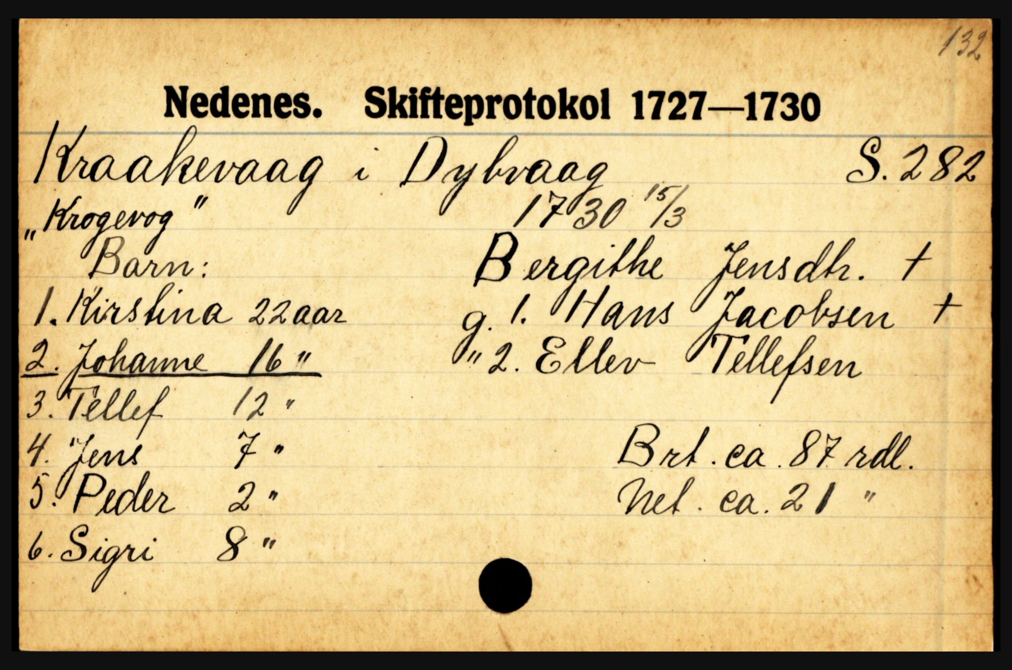 Nedenes sorenskriveri før 1824, AV/SAK-1221-0007/H, s. 16157