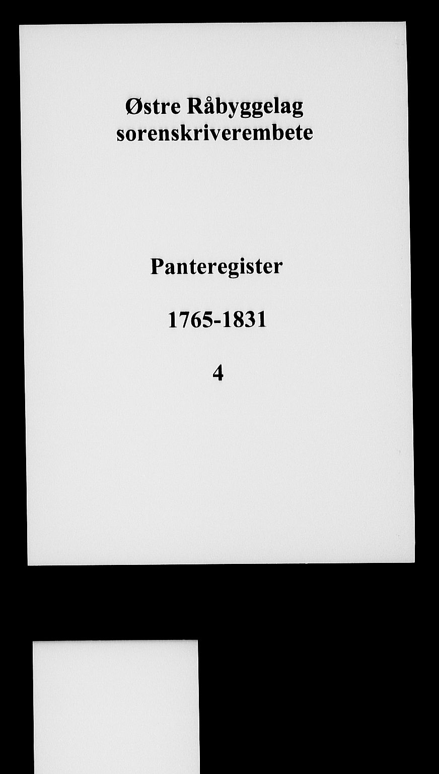 Østre Råbyggelag sorenskriveri, SAK/1221-0016/G/Ga/L0004: Panteregister nr. 4, 1765-1831