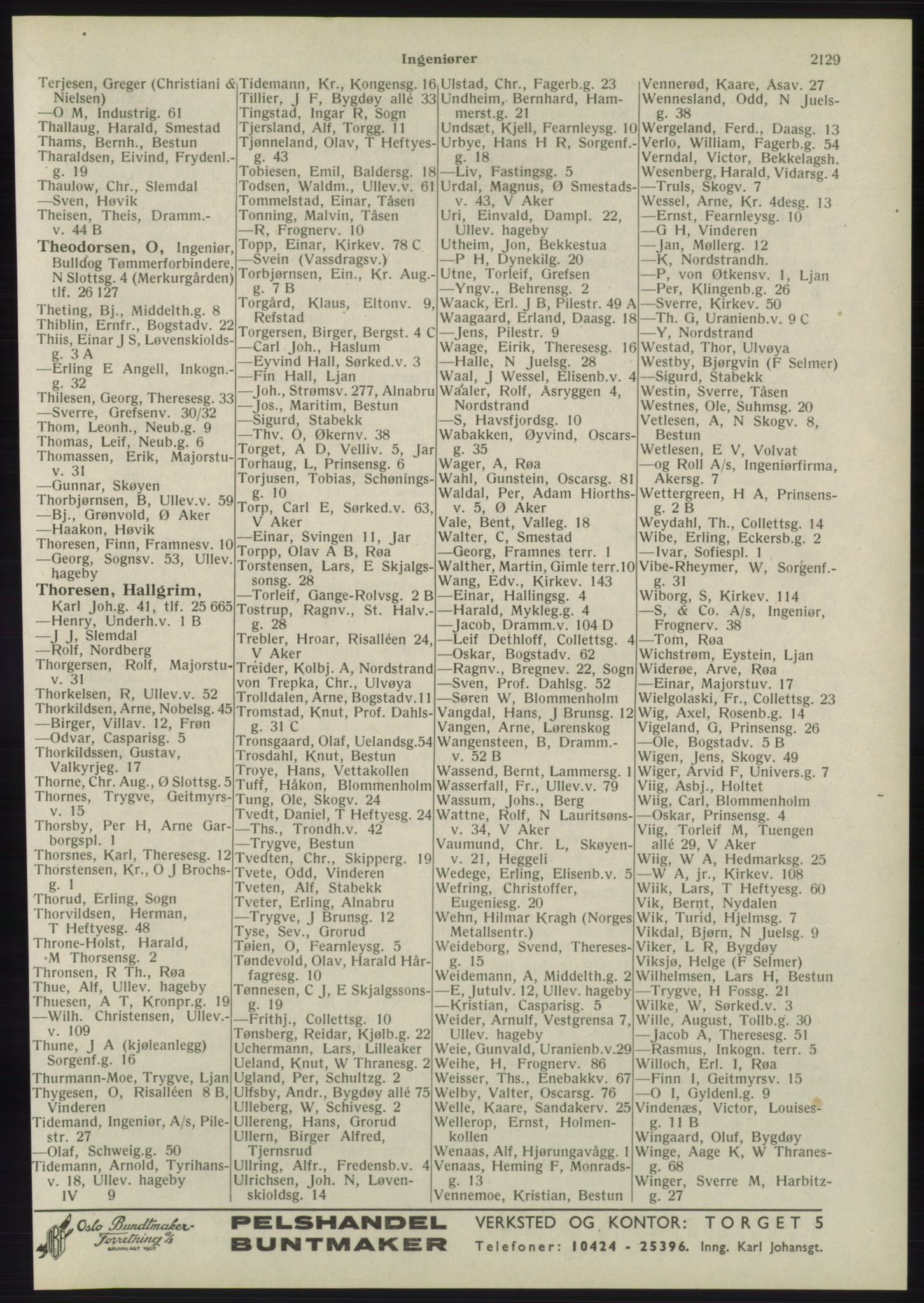 Kristiania/Oslo adressebok, PUBL/-, 1945, s. 2045