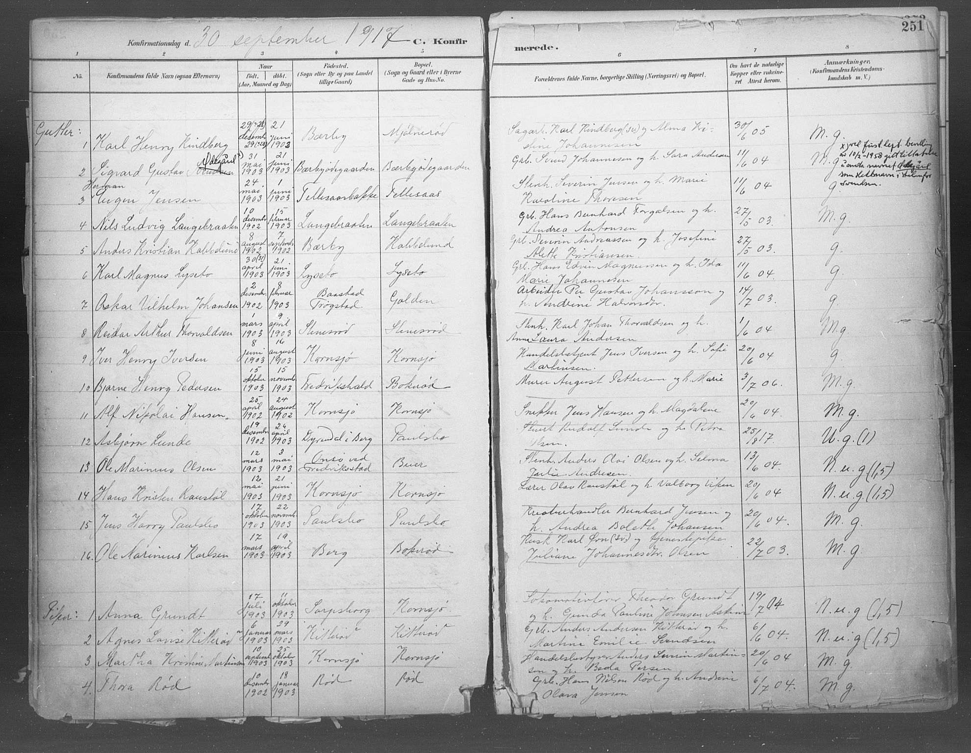 Idd prestekontor Kirkebøker, AV/SAO-A-10911/F/Fb/L0002: Ministerialbok nr. II 2, 1882-1923, s. 251