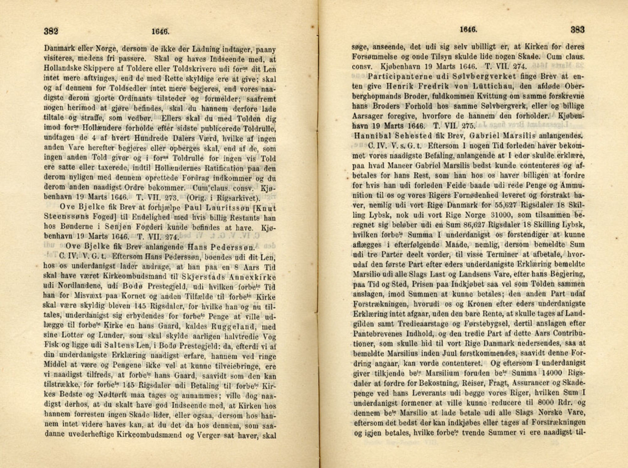 Publikasjoner utgitt av Det Norske Historiske Kildeskriftfond, PUBL/-/-/-: Norske Rigs-Registranter, bind 8, 1641-1648, s. 382-383