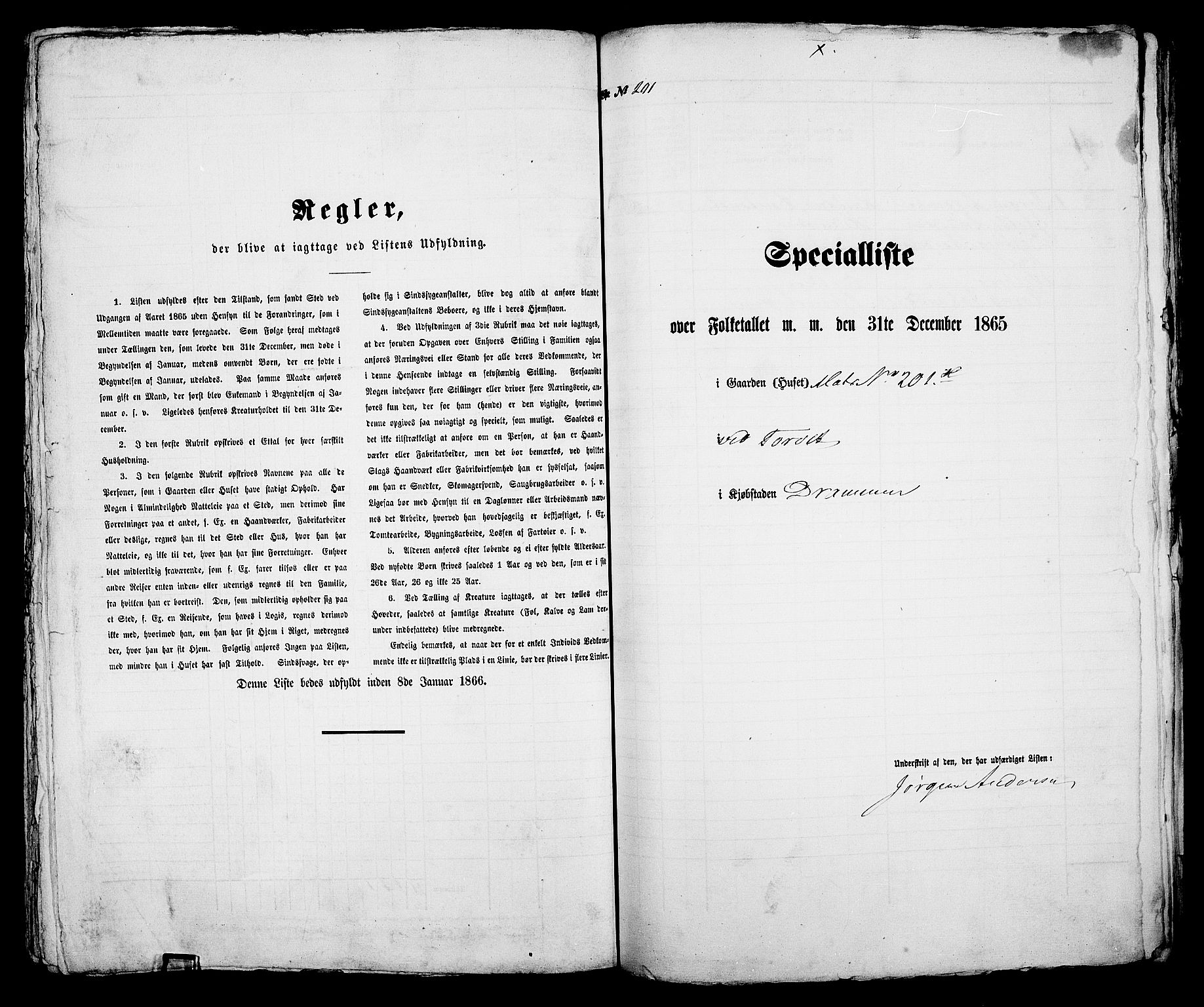 RA, Folketelling 1865 for 0602aB Bragernes prestegjeld i Drammen kjøpstad, 1865, s. 429