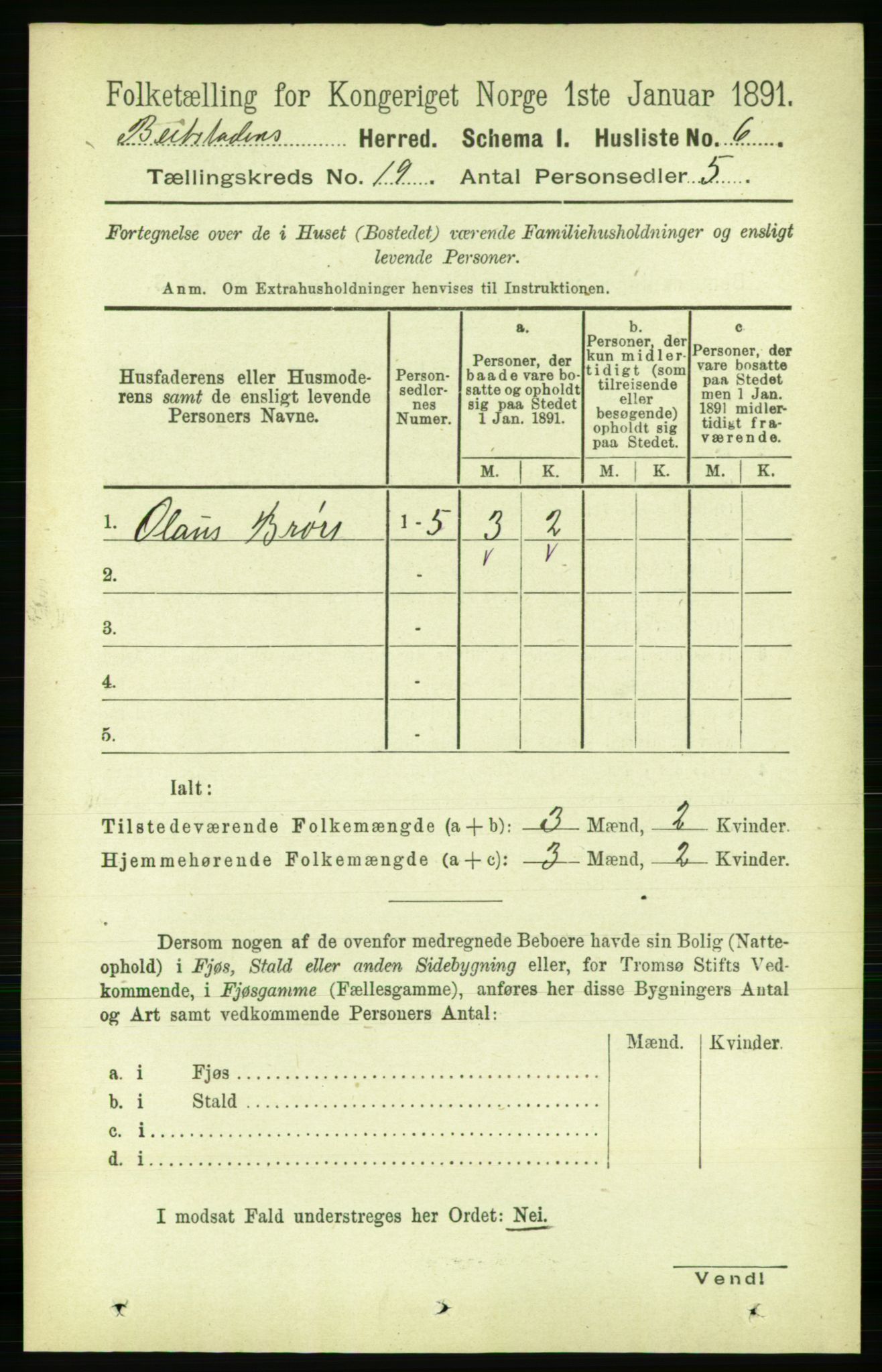 RA, Folketelling 1891 for 1727 Beitstad herred, 1891, s. 4776