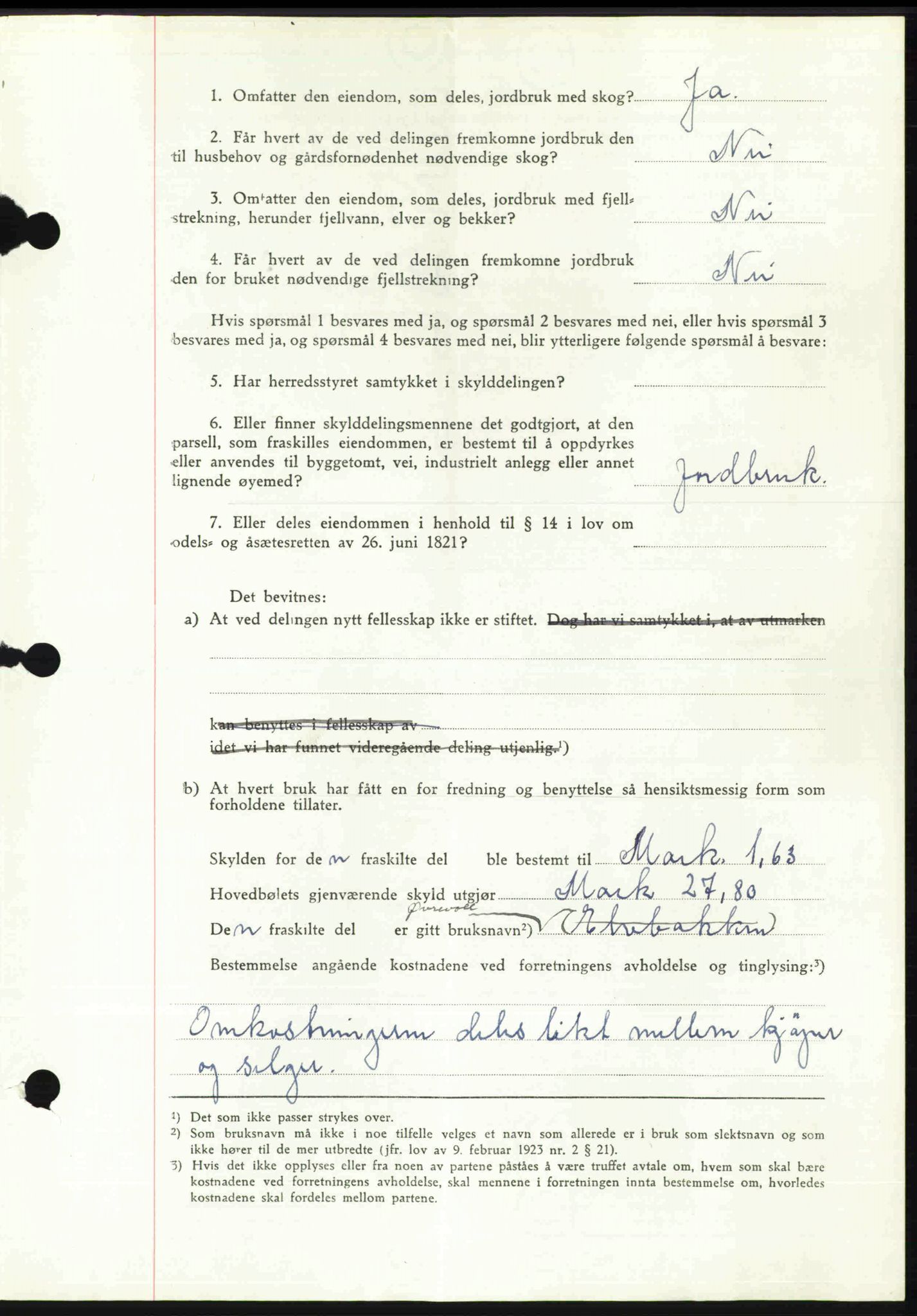 Toten tingrett, SAH/TING-006/H/Hb/Hbc/L0013: Pantebok nr. Hbc-13, 1945-1945, Dagboknr: 148/1945