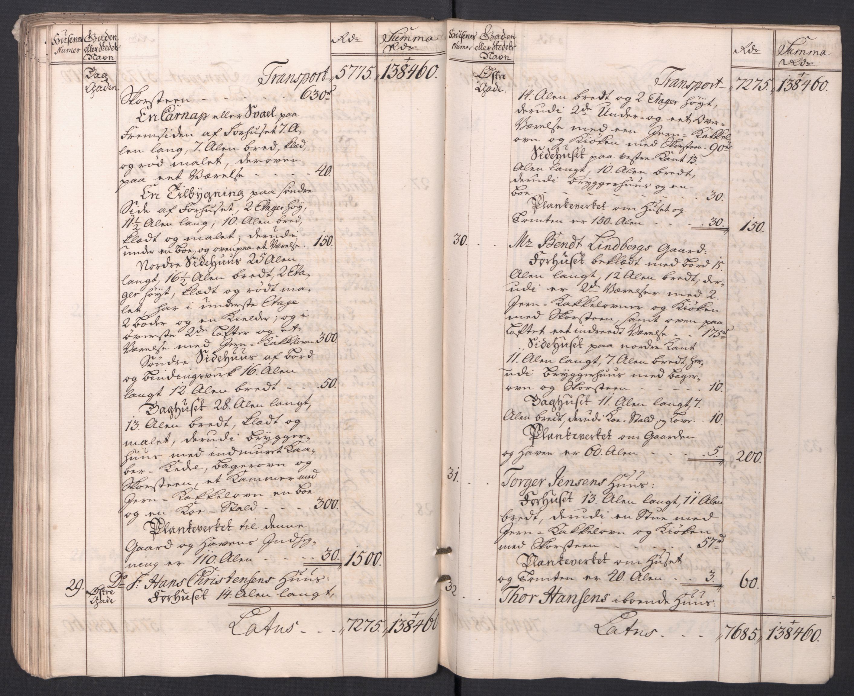Kristiania stiftamt, AV/SAO-A-10386/I/Ia/L0001/0001: Branntakster / Larvik og Sandefjord, 1765
