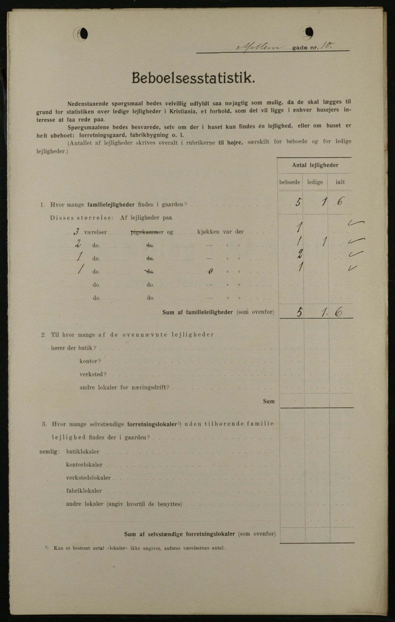 OBA, Kommunal folketelling 1.2.1908 for Kristiania kjøpstad, 1908, s. 58381