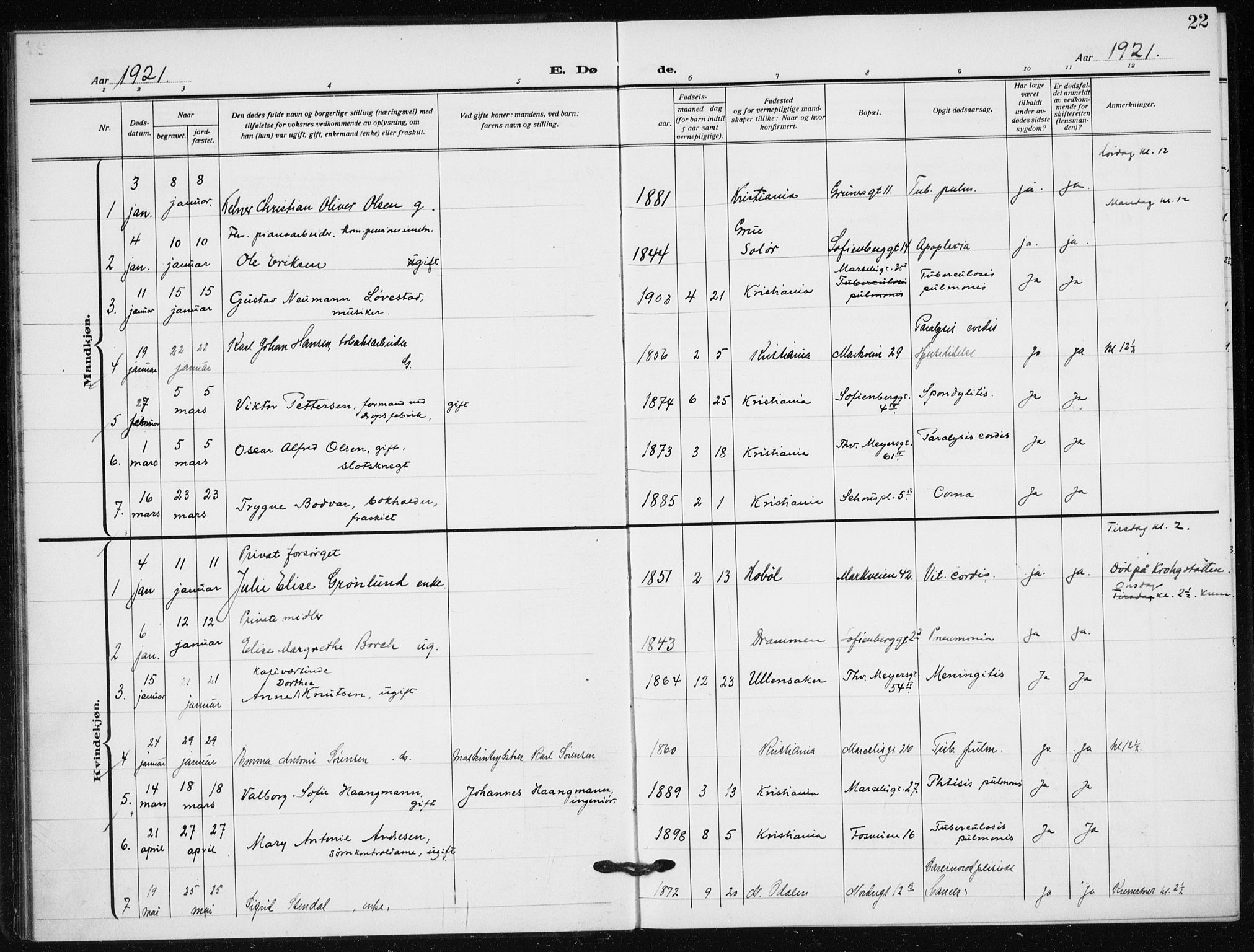 Hauge prestekontor Kirkebøker, AV/SAO-A-10849/F/Fa/L0005: Ministerialbok nr. 5, 1917-1938, s. 22